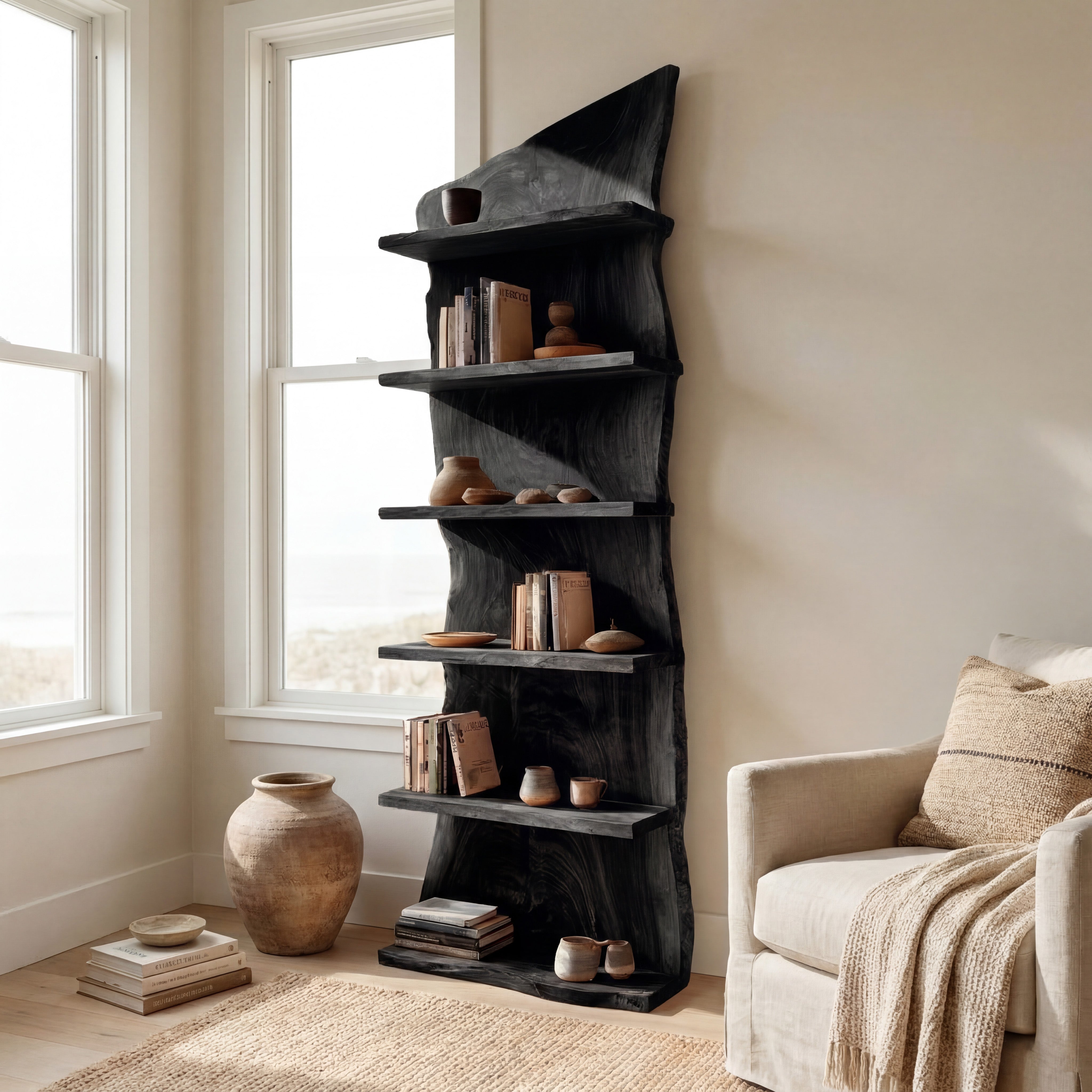 Modern Wooden Standing Shelf For Home Decor RTTHHNSS006