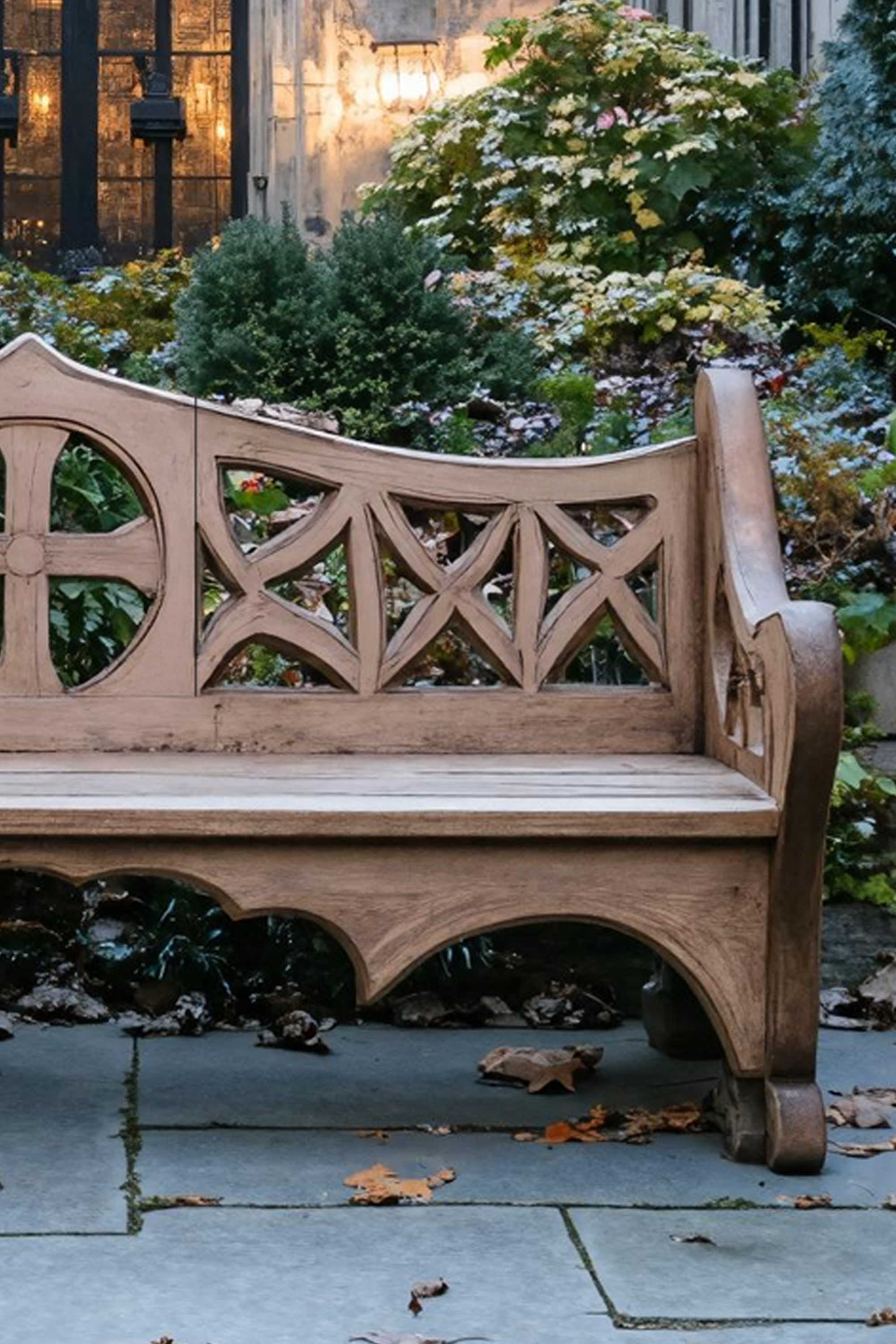 Rustic Live Edge Outdoor Bench For Garden And Patio Decoration SILDTTNHOB013