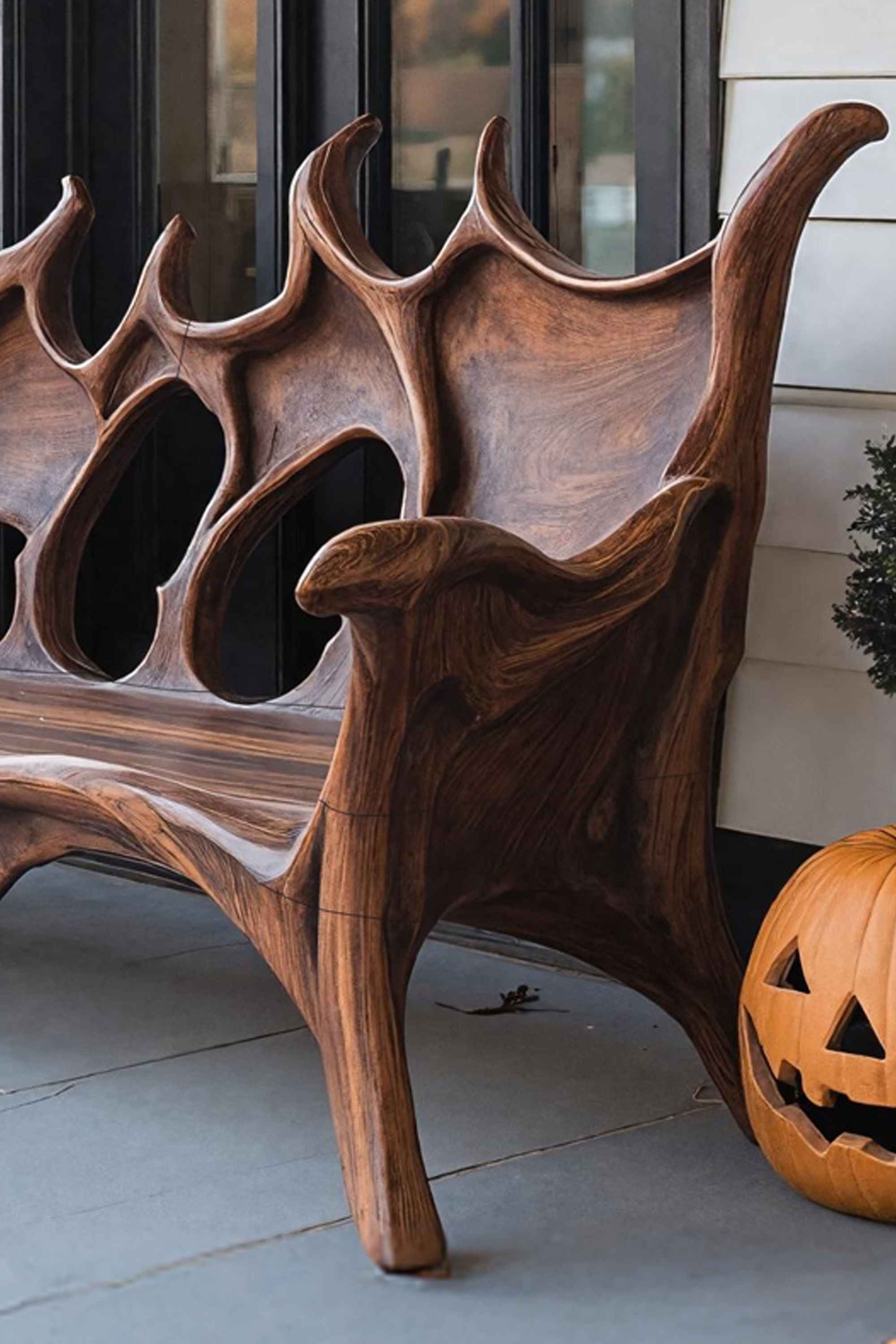 Farmhouse Live Edge Outdoor Bench For Patio And Garden Decor SILDTTNHOB005