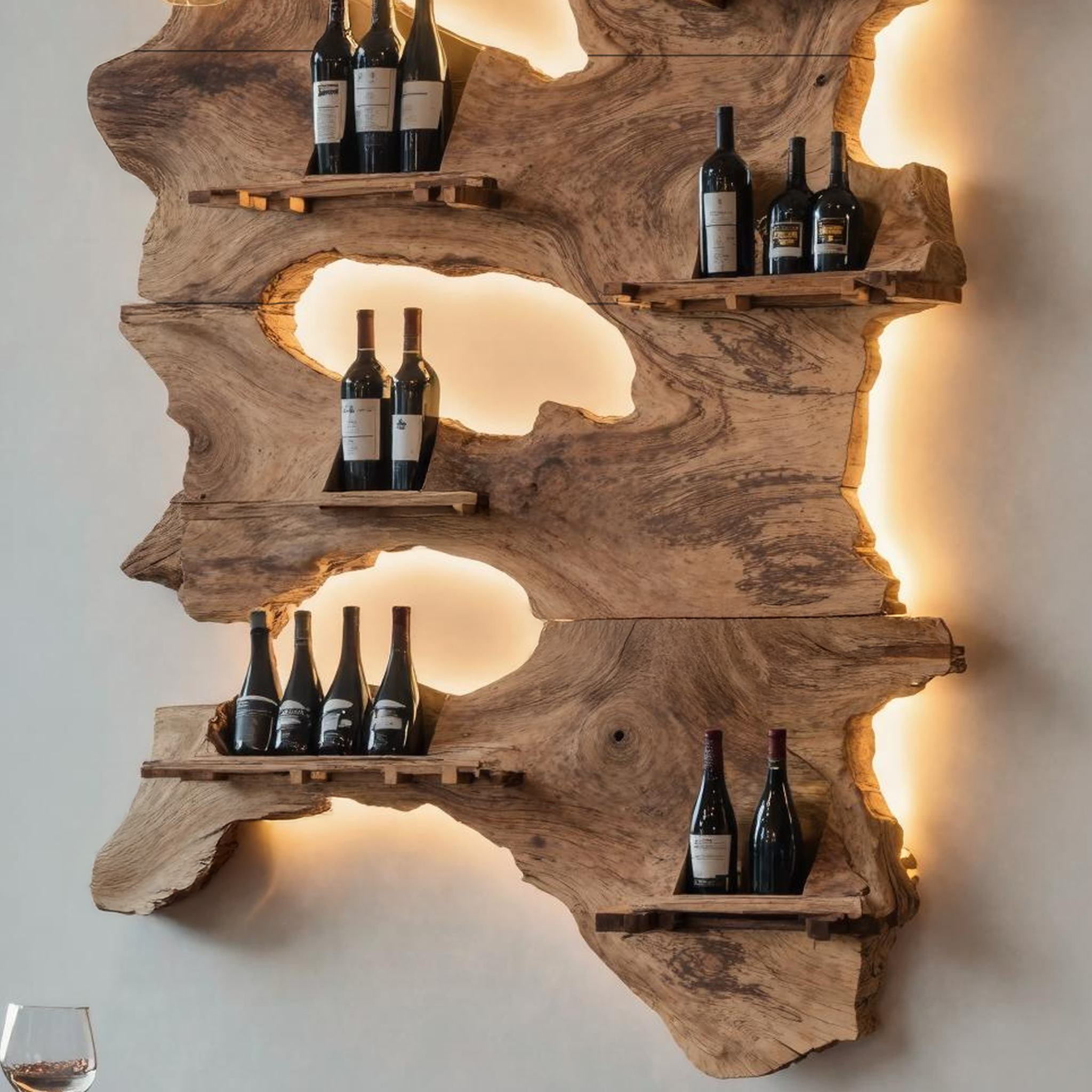 Farmhouse Wine Rack For Furniture Functional Decor SILDTTRWH028