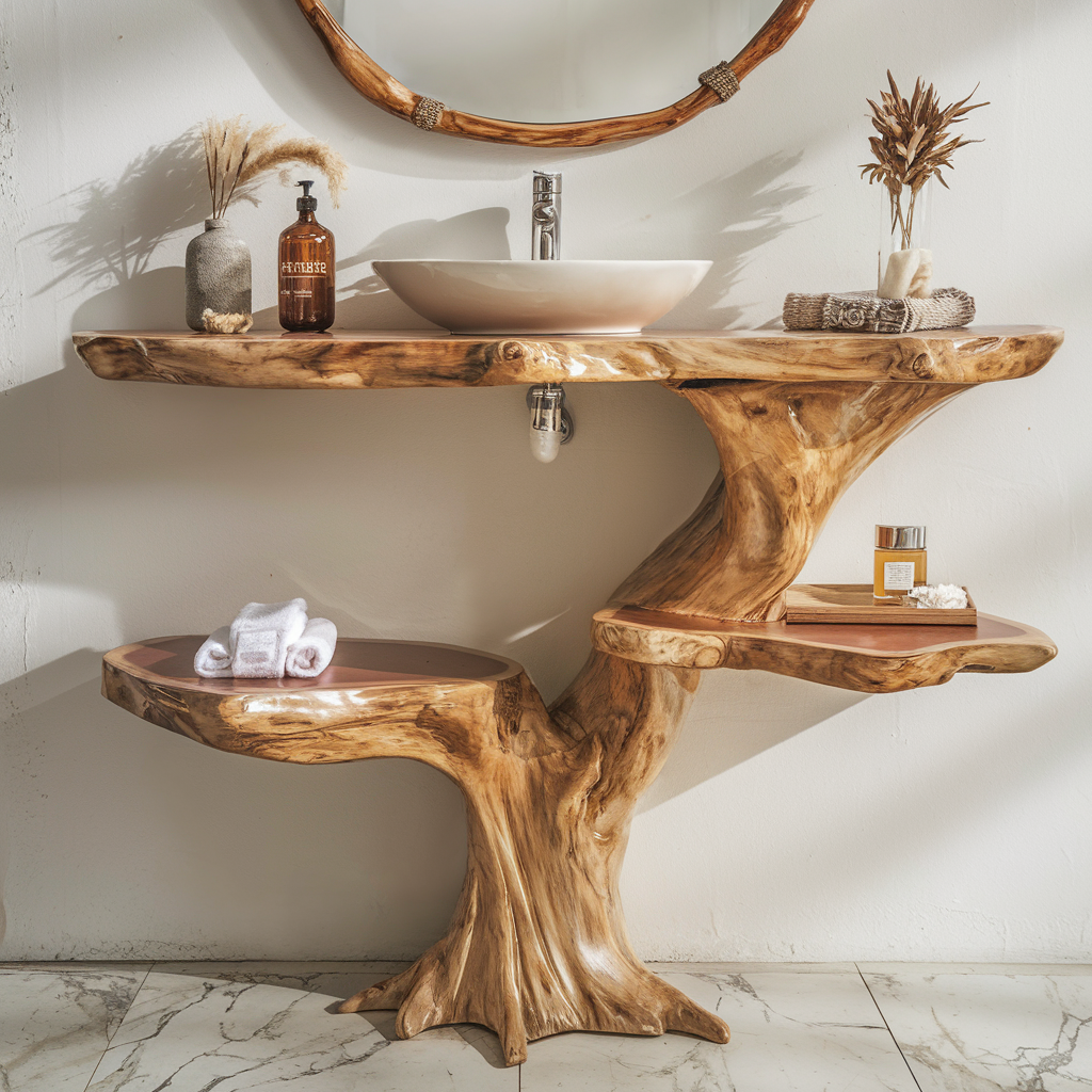 Handcrafted Floating Bathroom Vanity SILDTBRV004
