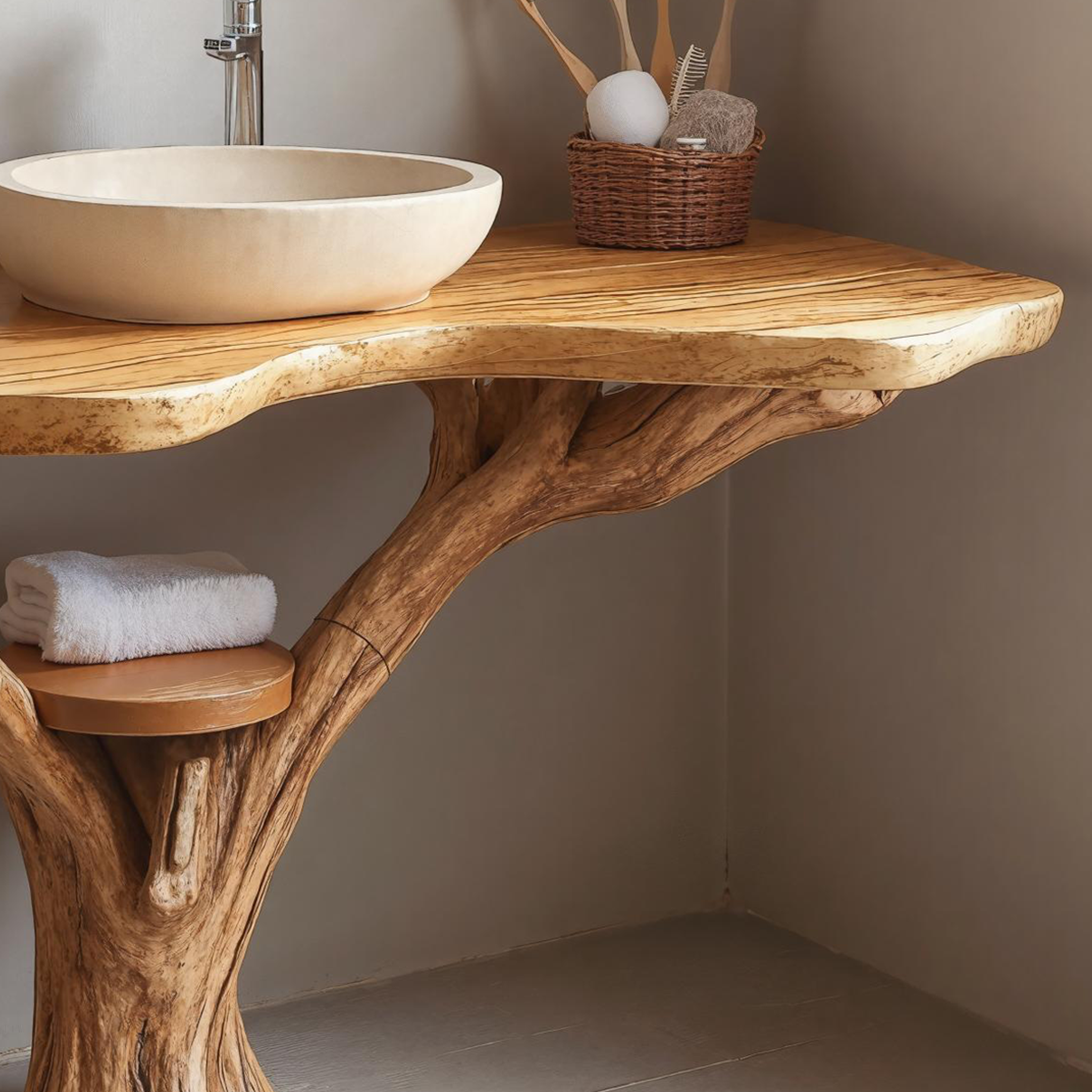 Modern Farmhouse Wood Bathroom Vanity For Rustic Home Decor SILDTBRV151
