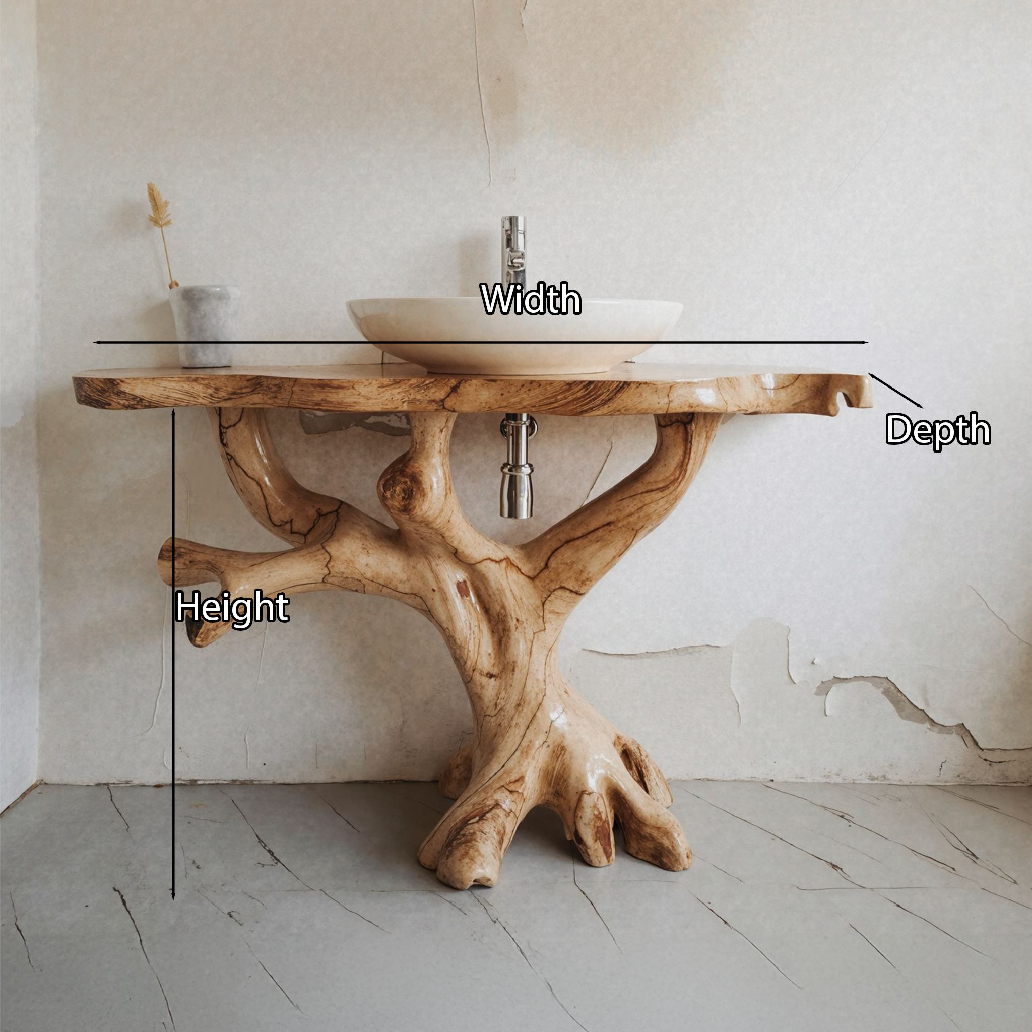 Handcrafted Bathroom Vanity SILDTBRV008