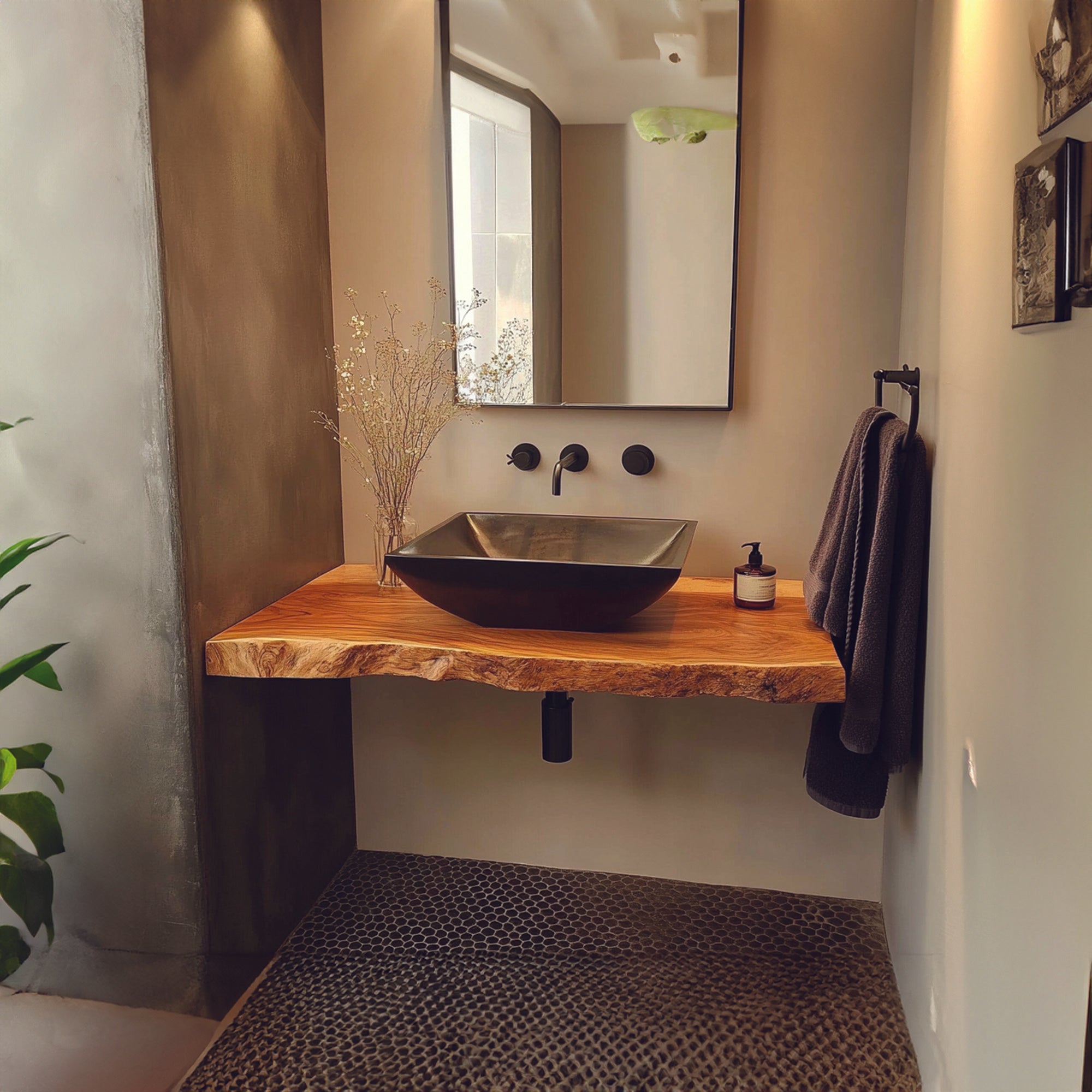 Midcentury Wooden Wash Basin Stand Office SINLBRV045