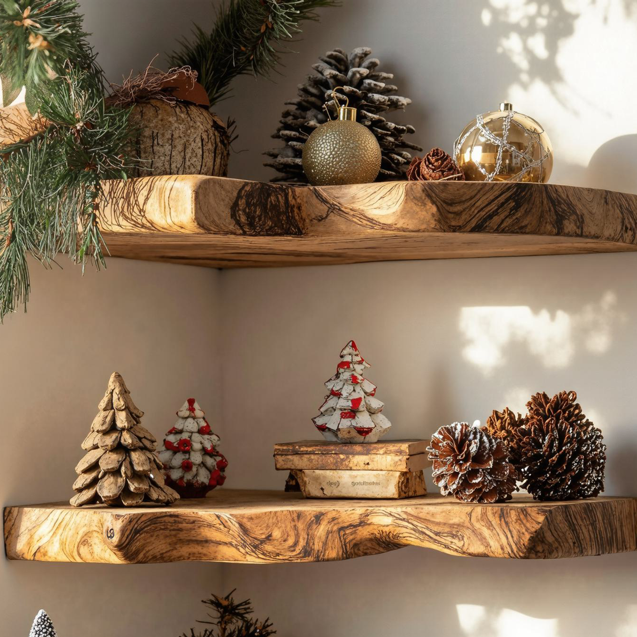 Rustic Corner Shelves Floating Corner Shelf SILDTCN024