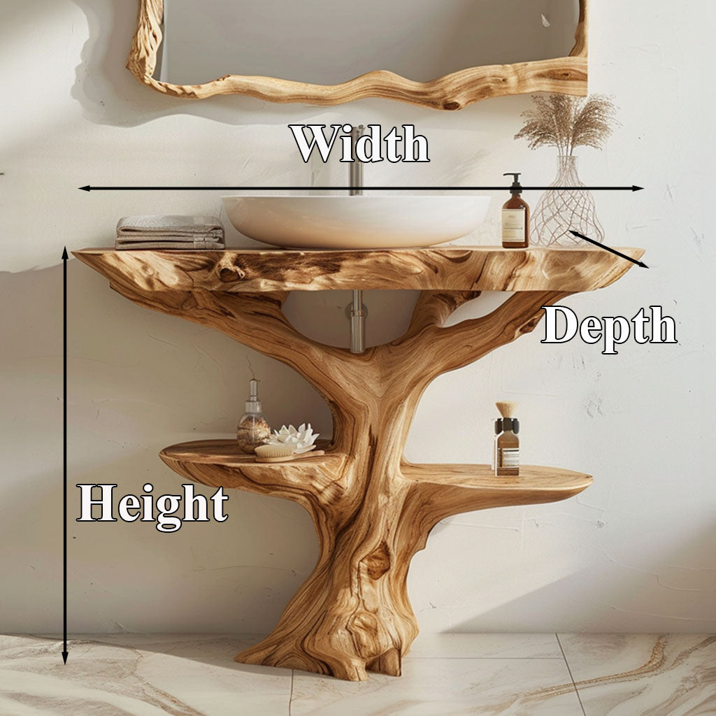 Wood Bathroom Vanity Bathroom SILDTBRV054