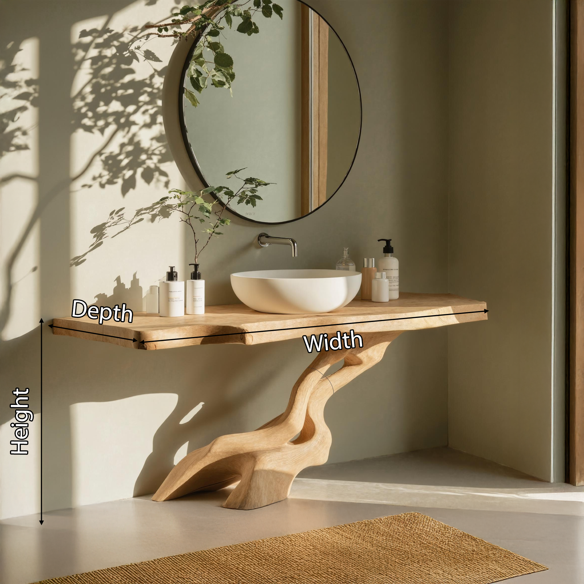Rustic Wood Vanity For Country Bathroom Furniture SILDTTNBRV016