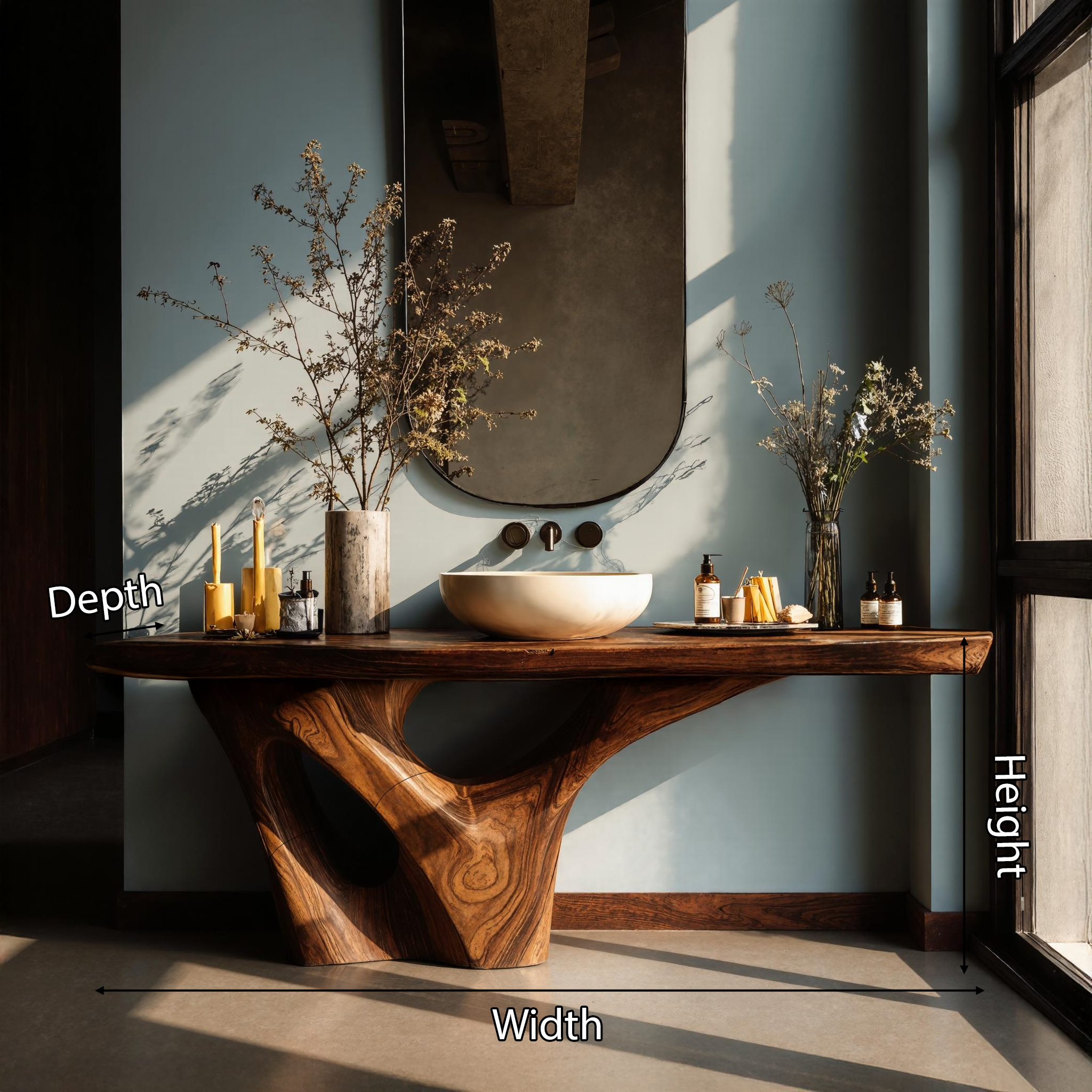 Rustic Solid Vanity For Timeless Bathroom Furniture SILDTTNBRV001