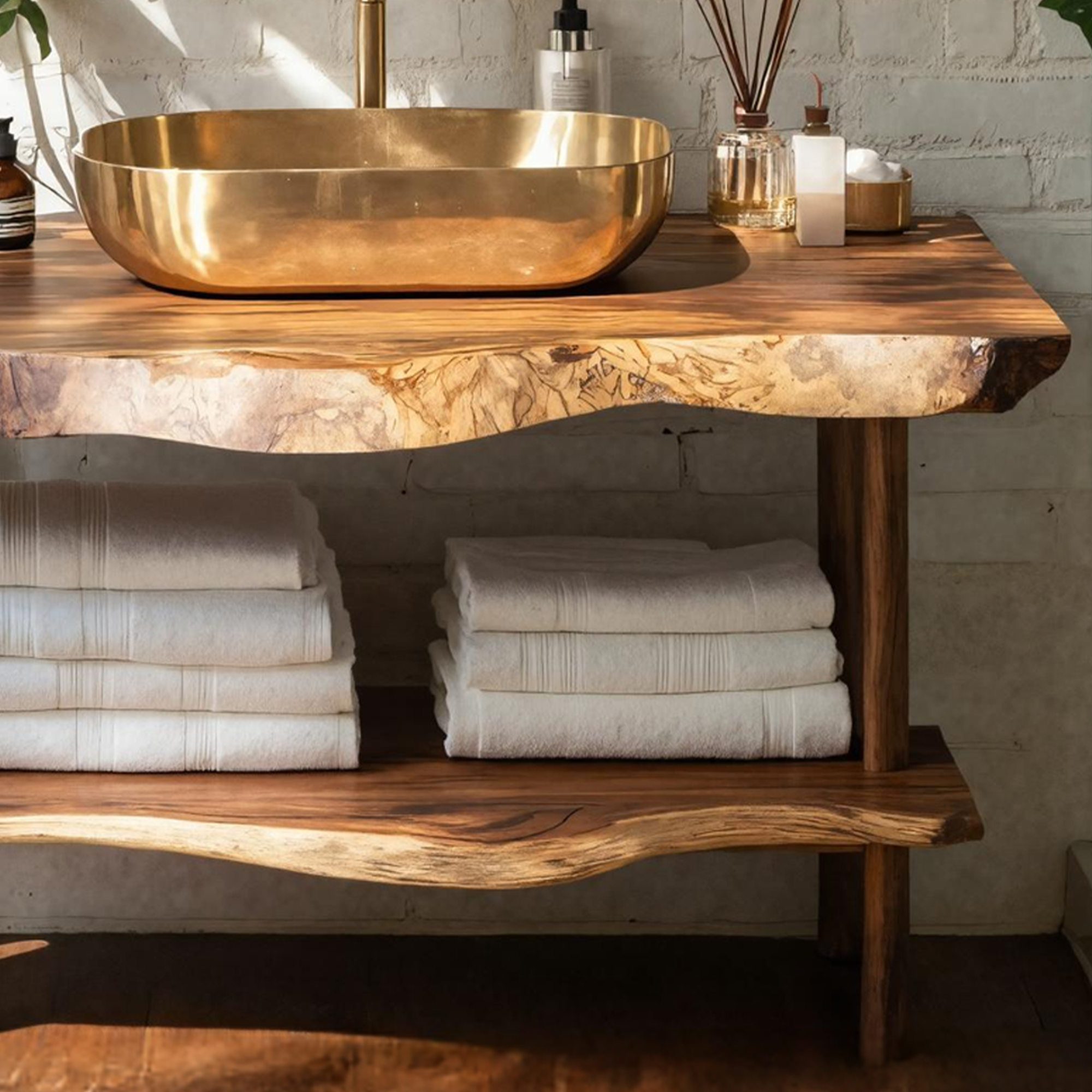 Rustic Wood Bathroom Vanity For Functional Decor SILDTTRBRV052