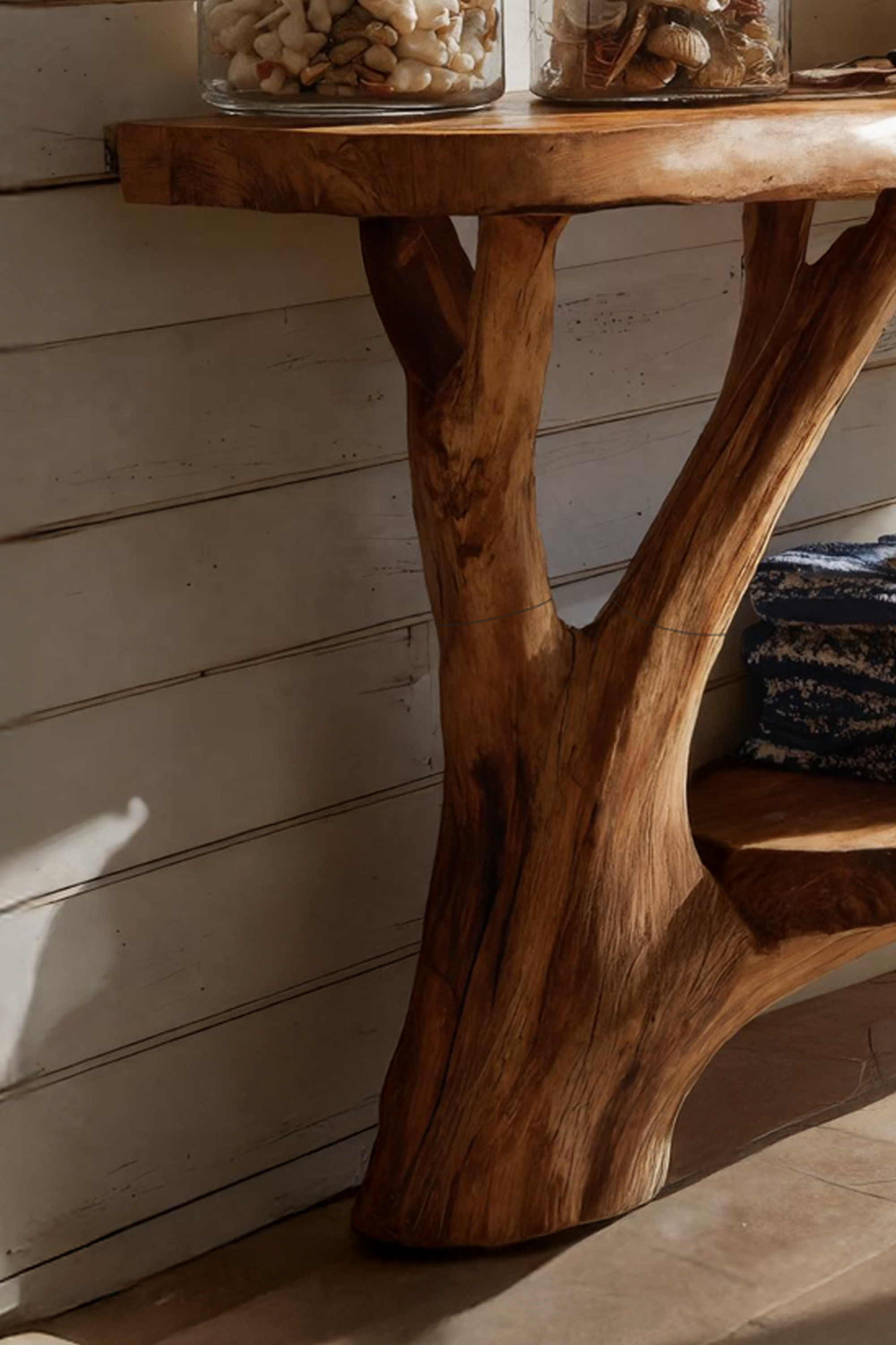 Mid Century Handcrafted Solid Wood Vanity For Bathroom Furniture SILDTTNBRV025