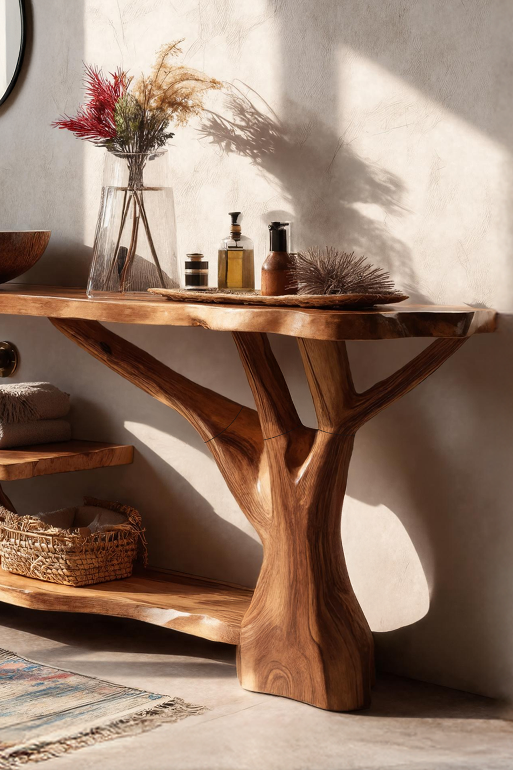 Farmhouse Solid Wood Bathroom Vanity For Rustic Furniture Decoration SILDTTRBRV071