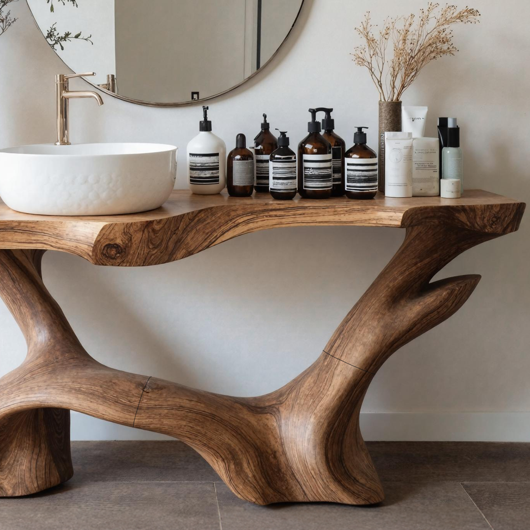 Farmhouse Solid Vanity For Country Bathroom Design SILDTTRBRV005