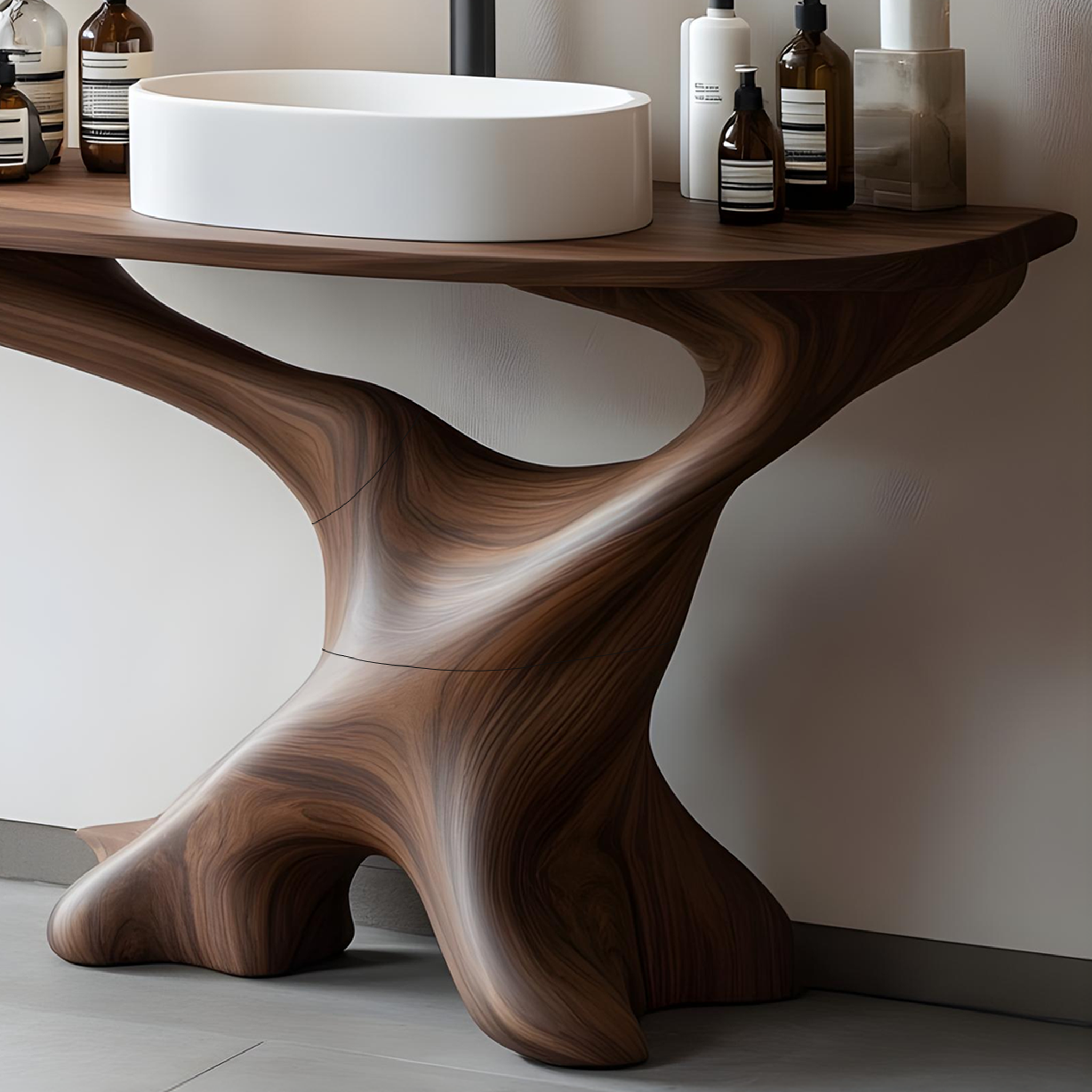 Handcrafted Solid Wood Vanity For Bathroom Decor SILDTTRBRV011