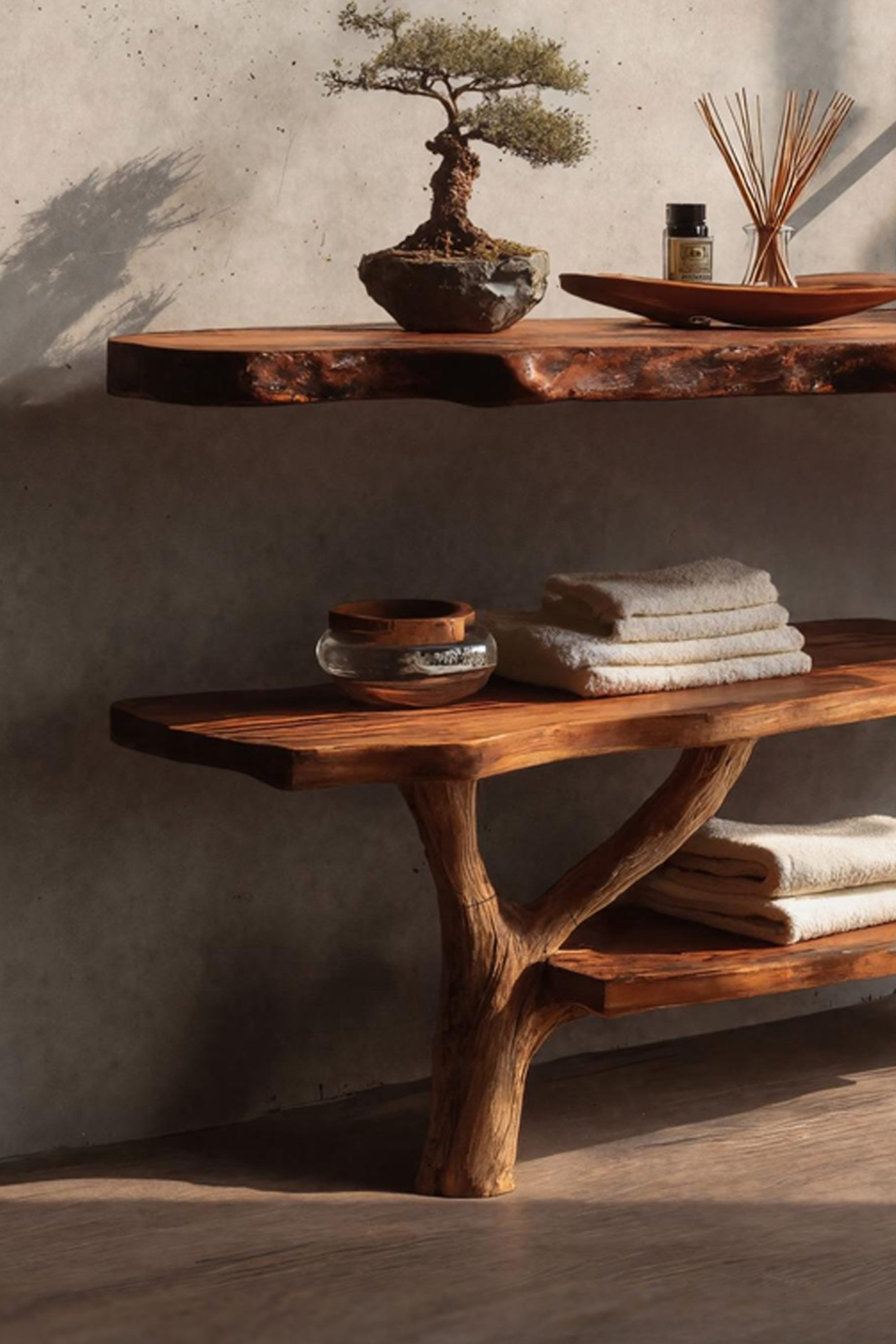 Handcrafted Solid Wood Vanity For Timeless Bathroom Furniture Decor SILDTTNBRV026