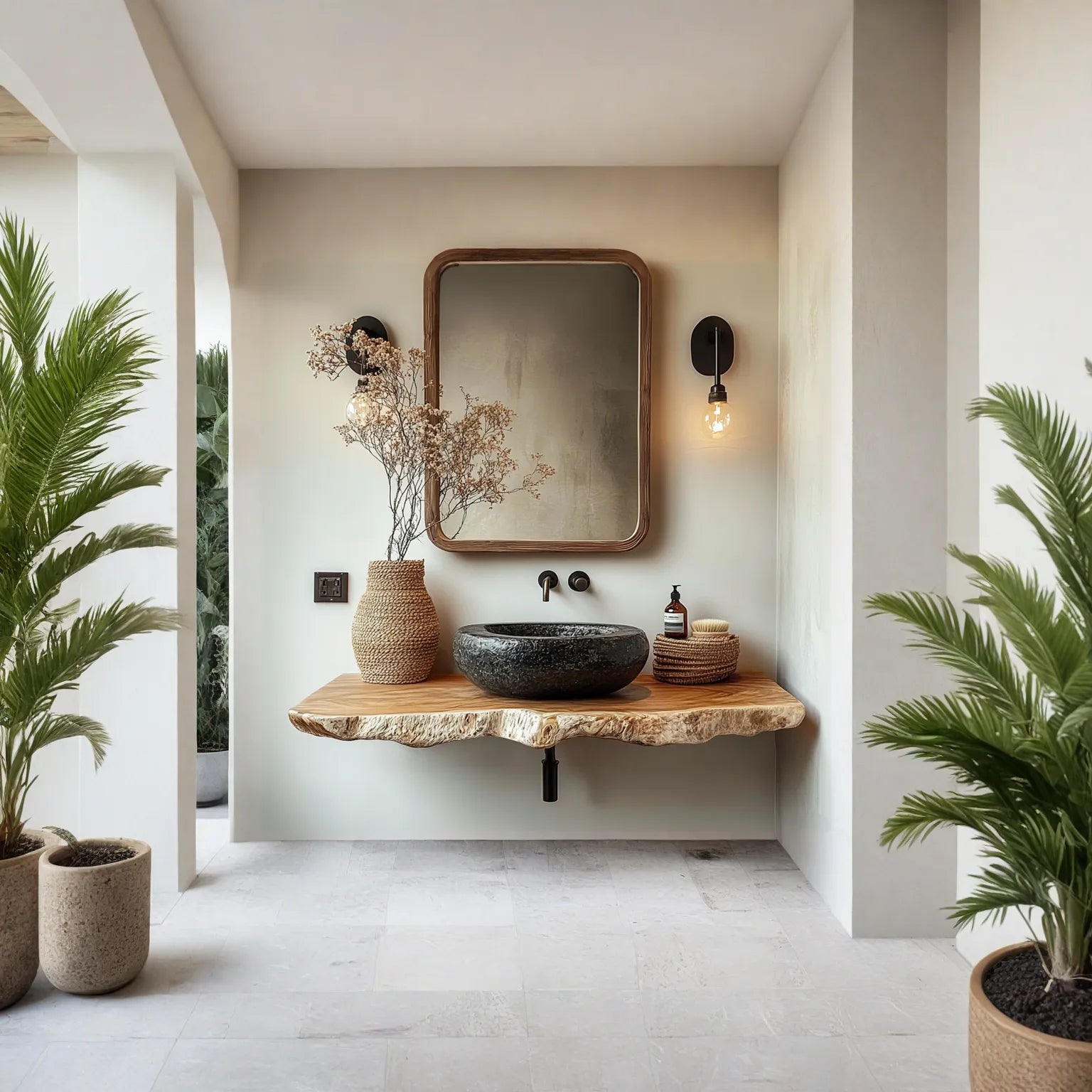 Rustic Farmhouse Shelf Table Custom Kitchen Decor SINLBRV041