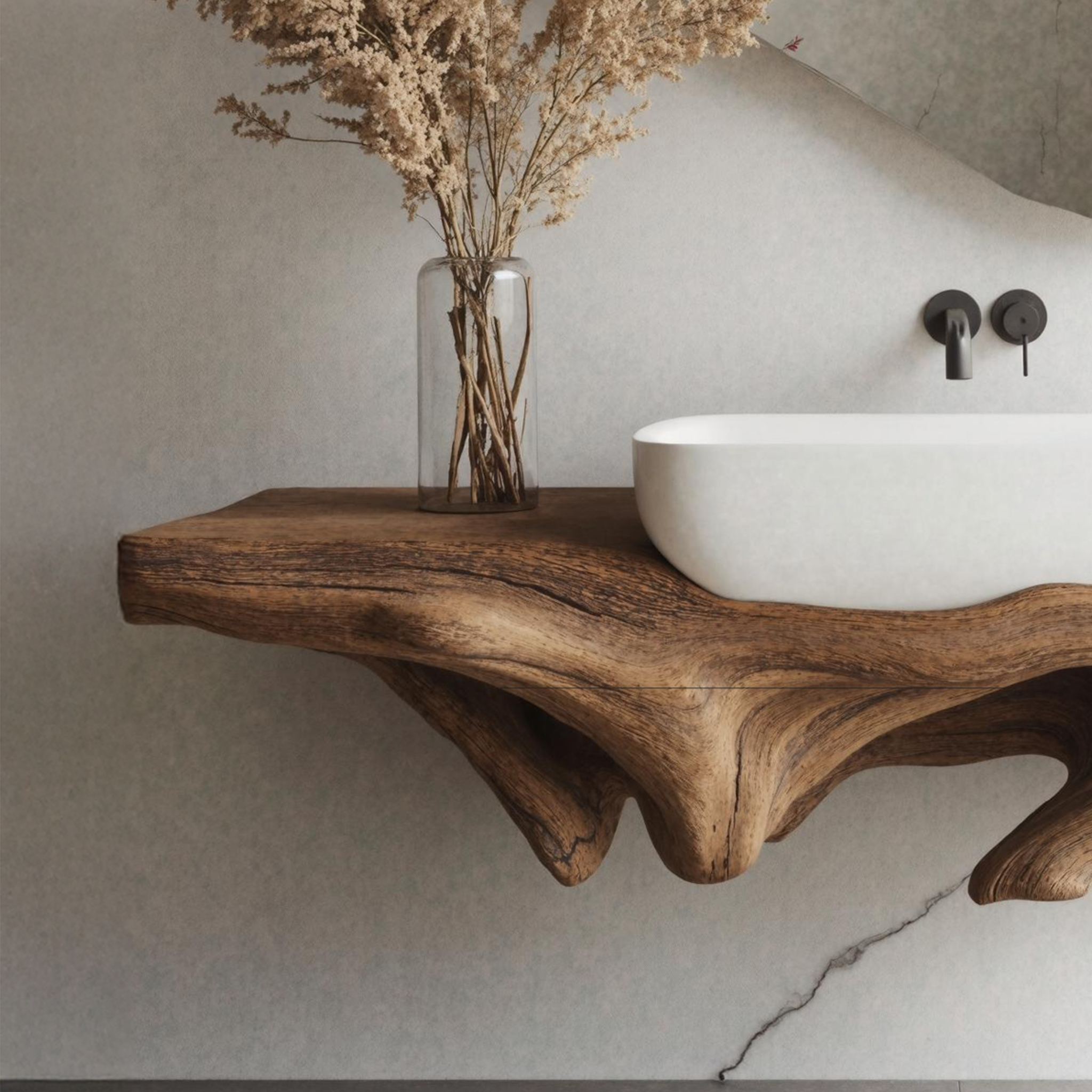 Farmhouse Bathroom Shelf Wall Mount For Storage SILDTTNBAS004