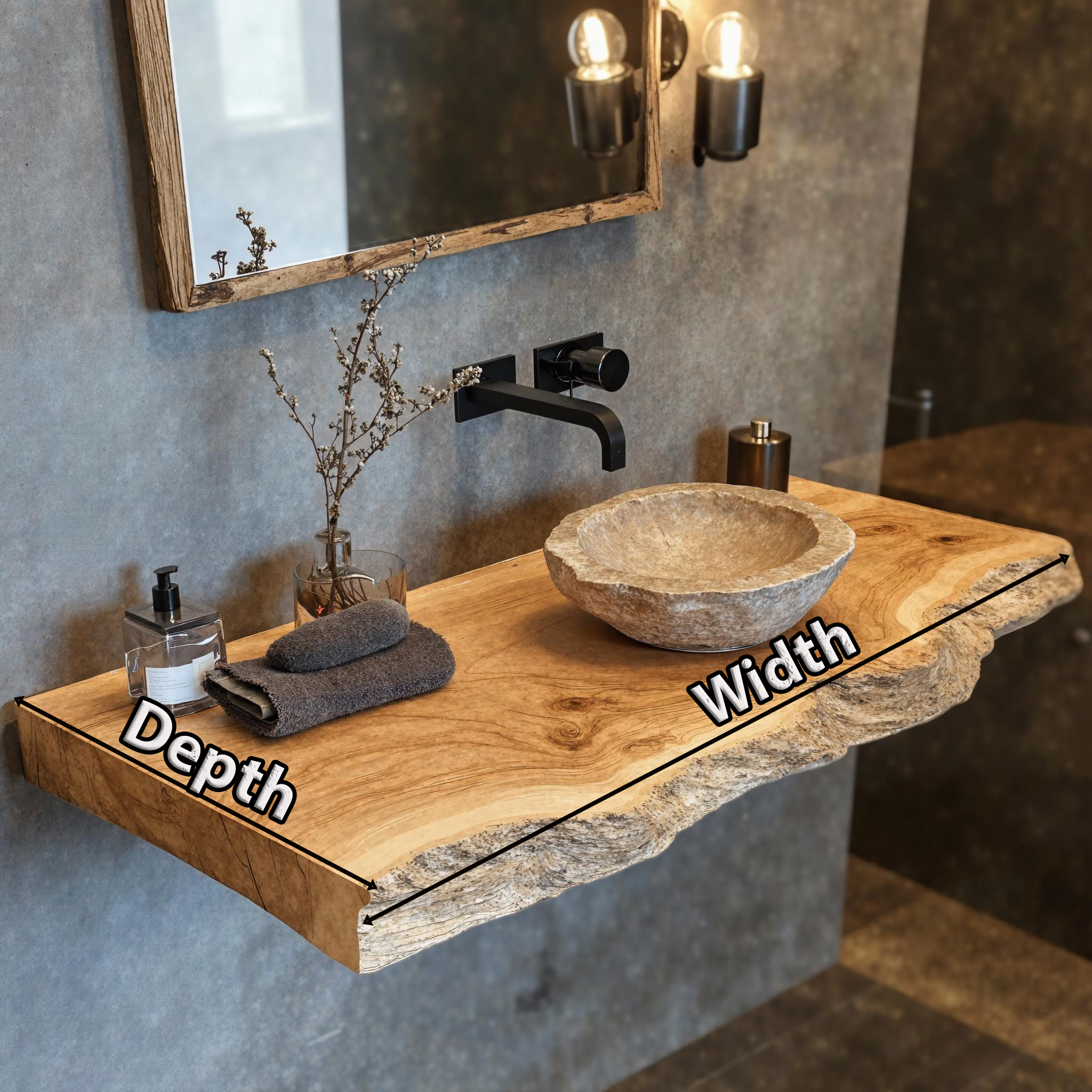 Customizable Floating Shelf For Bathroom Vanity Organization SILDTBRV182