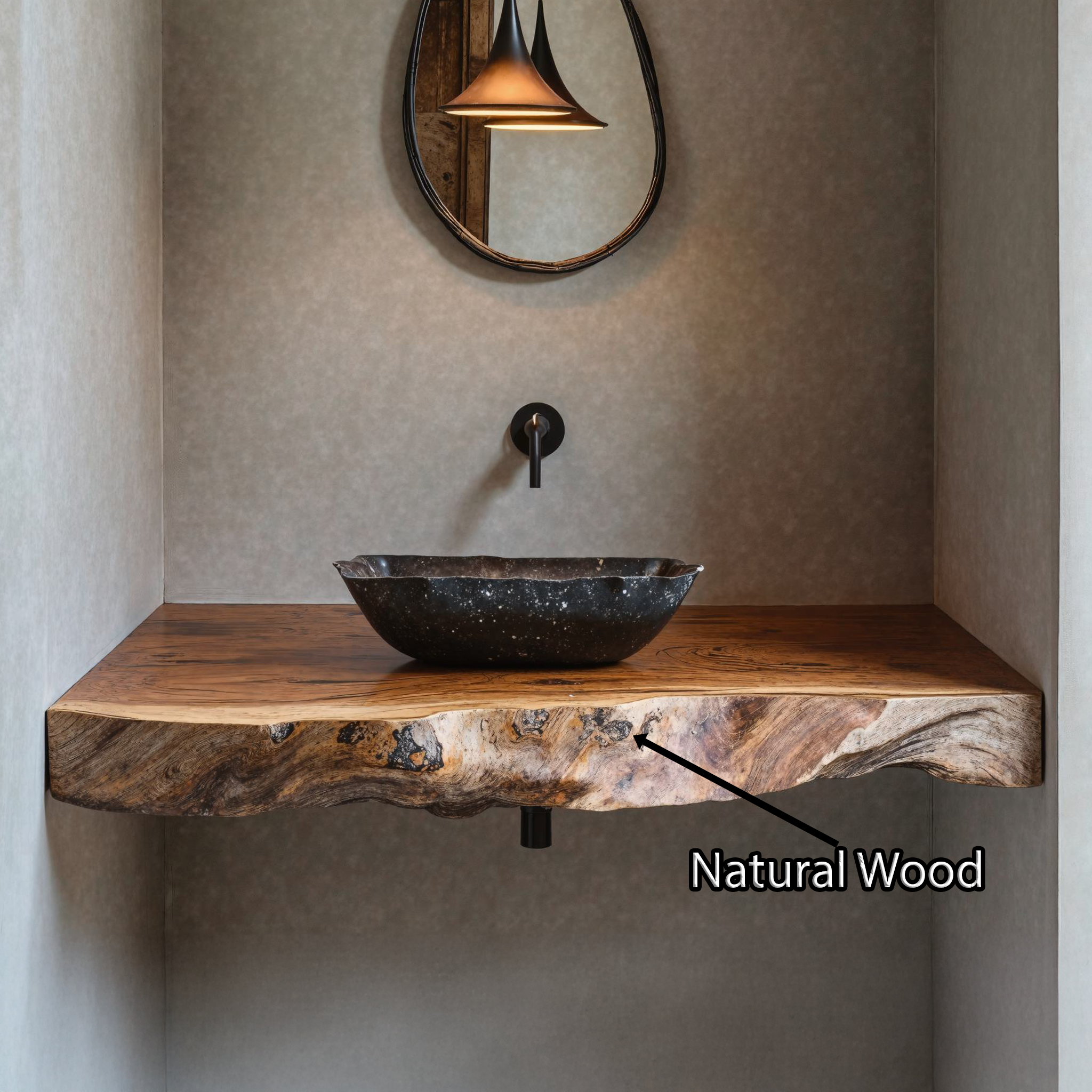 Custom Bathroom Floating Shelf For Rustic Vanity Styles SILDTBRV123