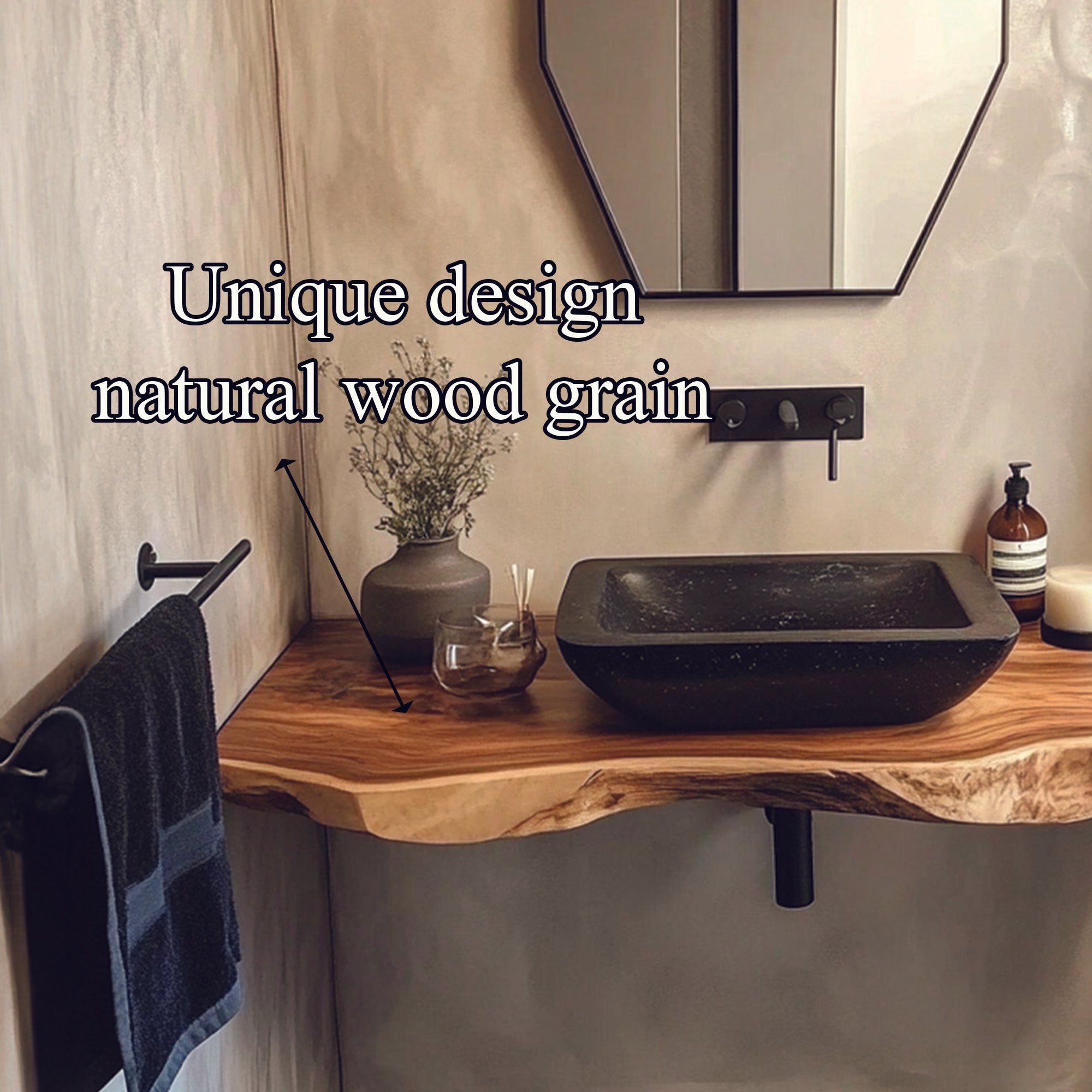 Midcentury Bathroom Vanity Floating Hallway SINLBRV046