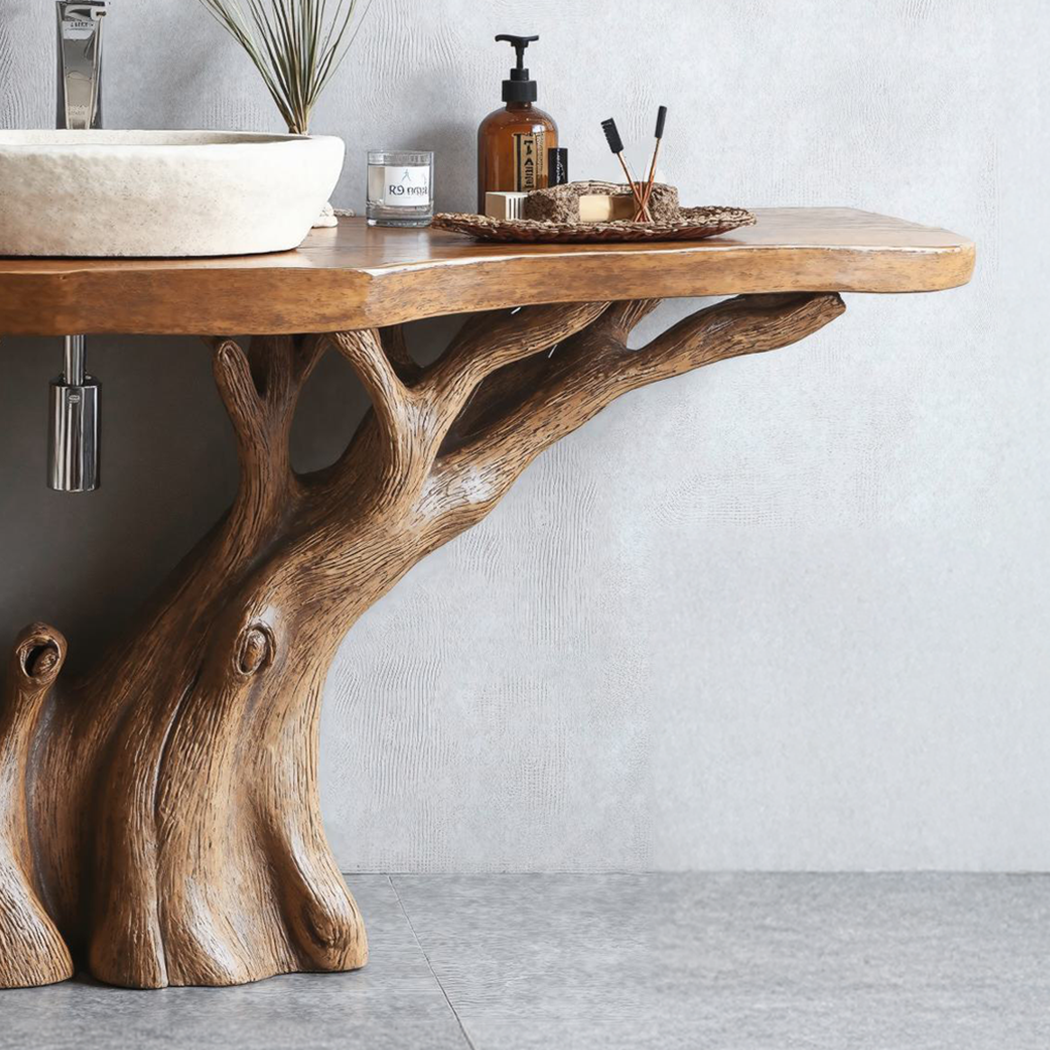 Reclaimed Wood Bathroom Vanity With Rustic Design SILDTBRV099
