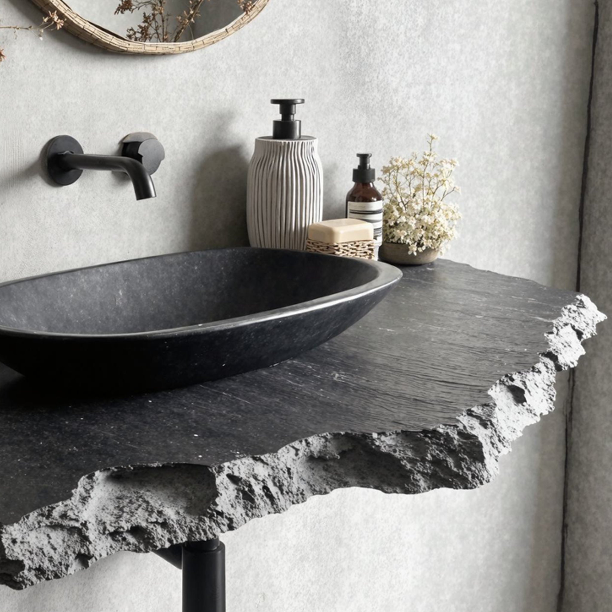 Live Edge Bathroom Vanity Shelf Wall SILDTBRV025