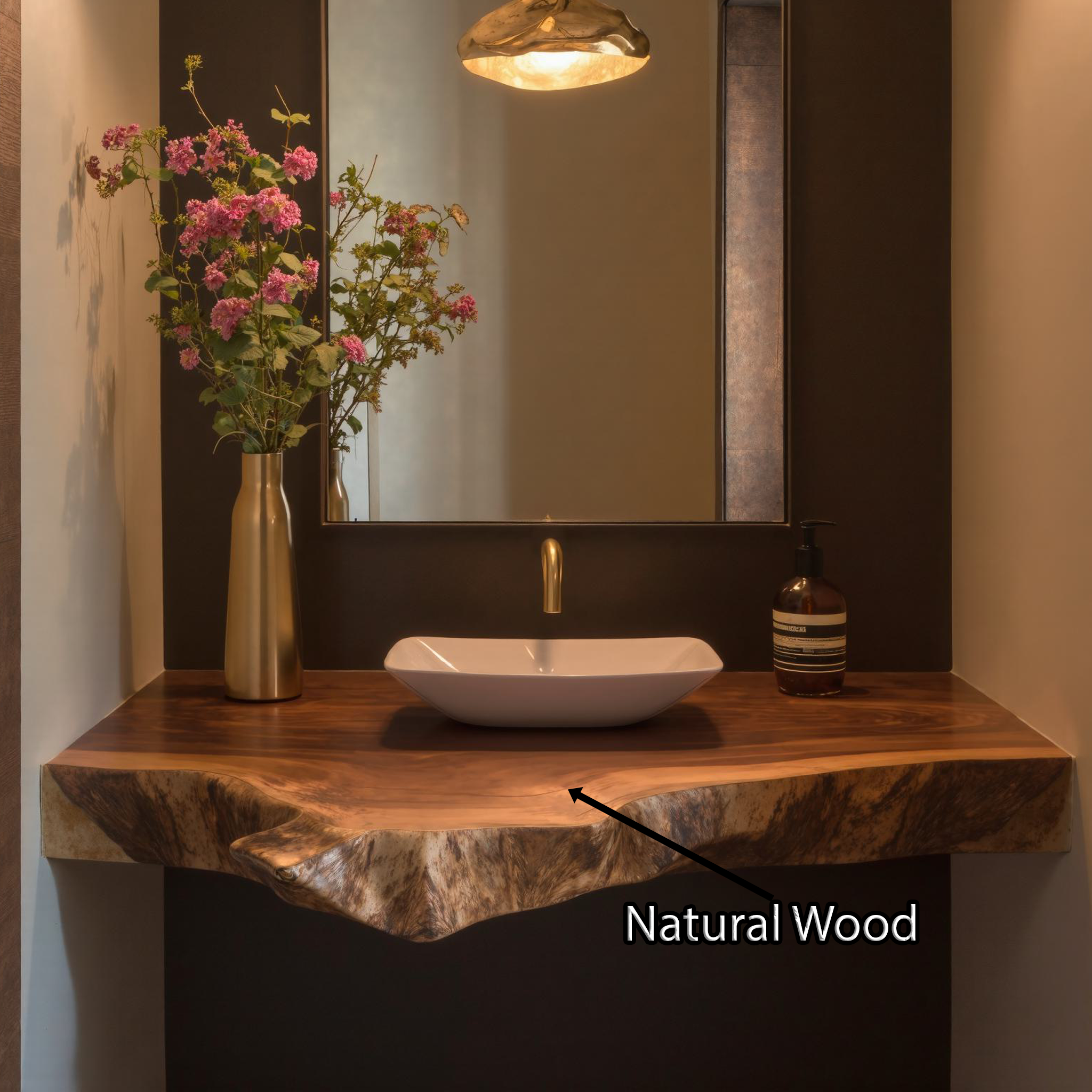 Custom Handcrafted Floating Vanity Shelf For Unique Bathrooms SILDTBRV128