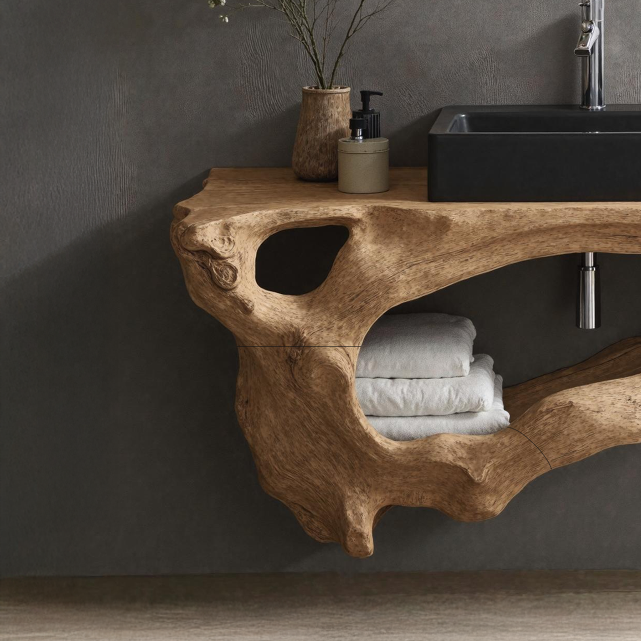 Unique Floating Vanity For Bathroom SILDTTNBRV018