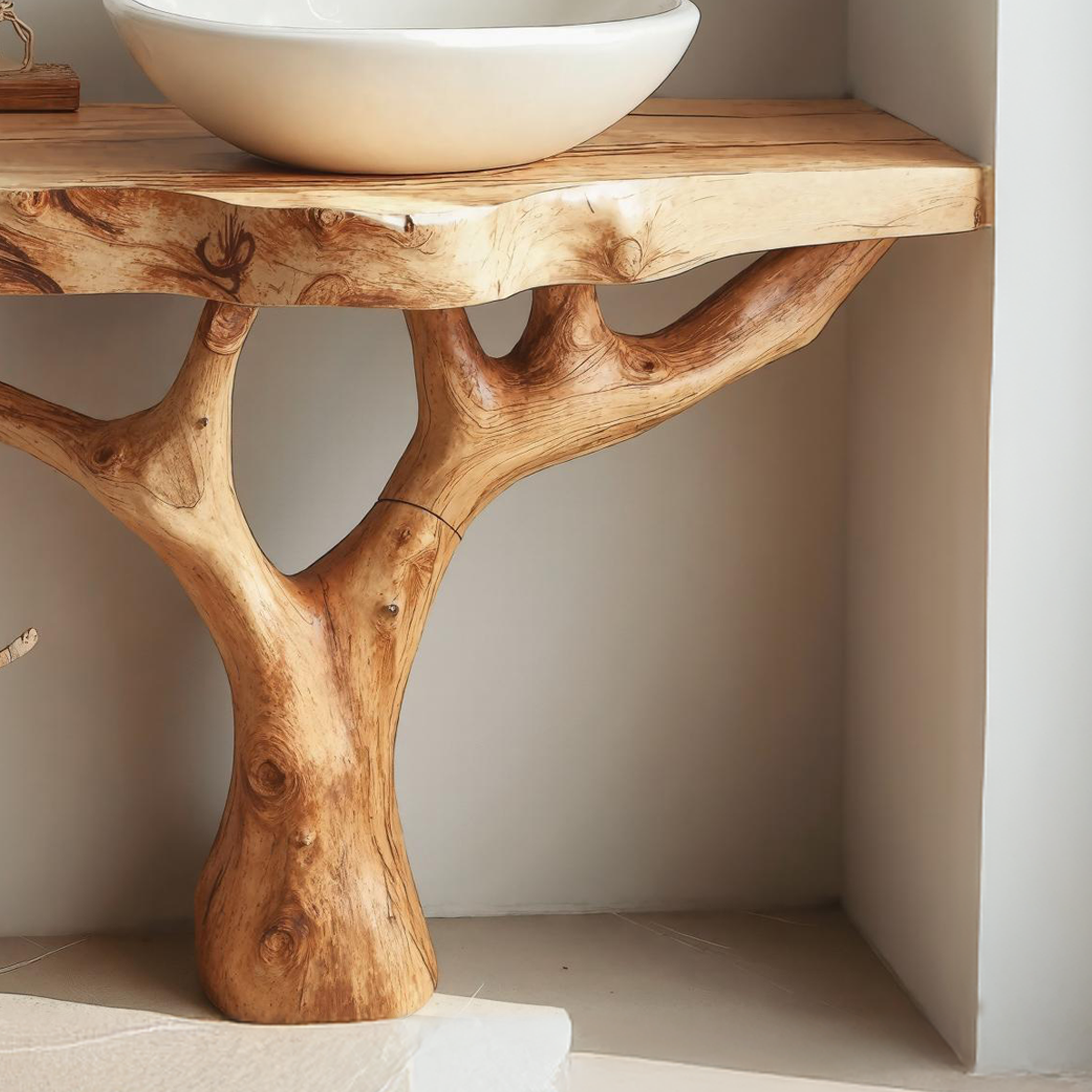 Floating Wood Bathroom Vanity Vessel Sink For Sleek Interiors SILDTBRV157