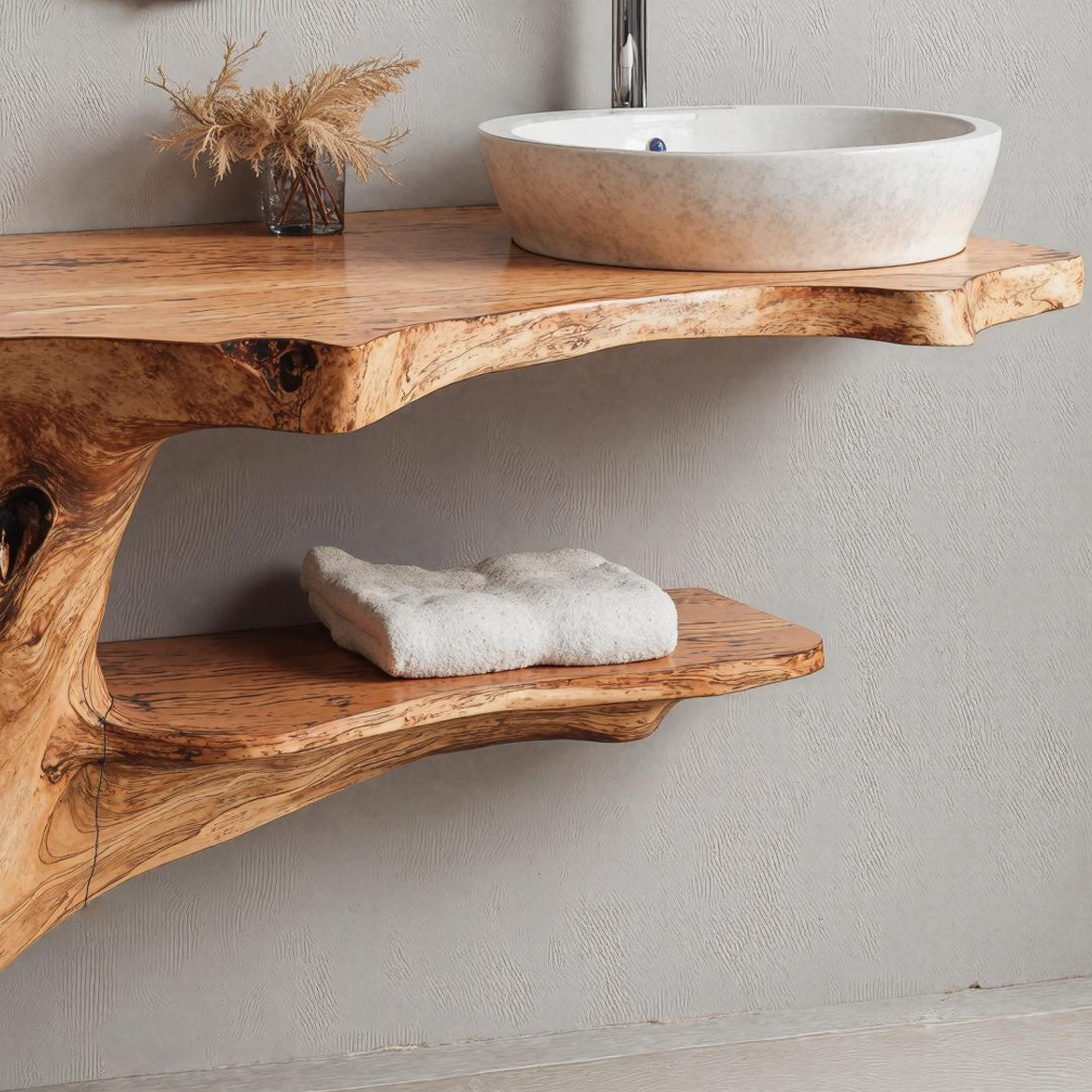 Vintage Inspired Bathroom Vanity With Curved Wood Details SILDTBRV158