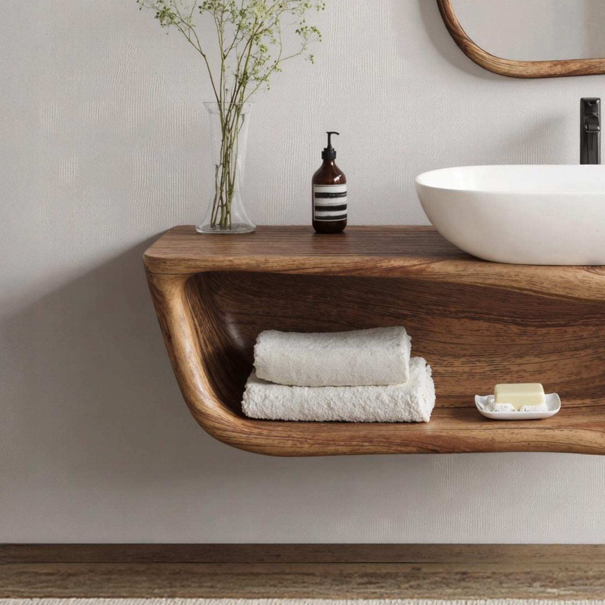 Handcrafted Live Edge Vanity For Custom Bathrooms SILDTTNBAS005