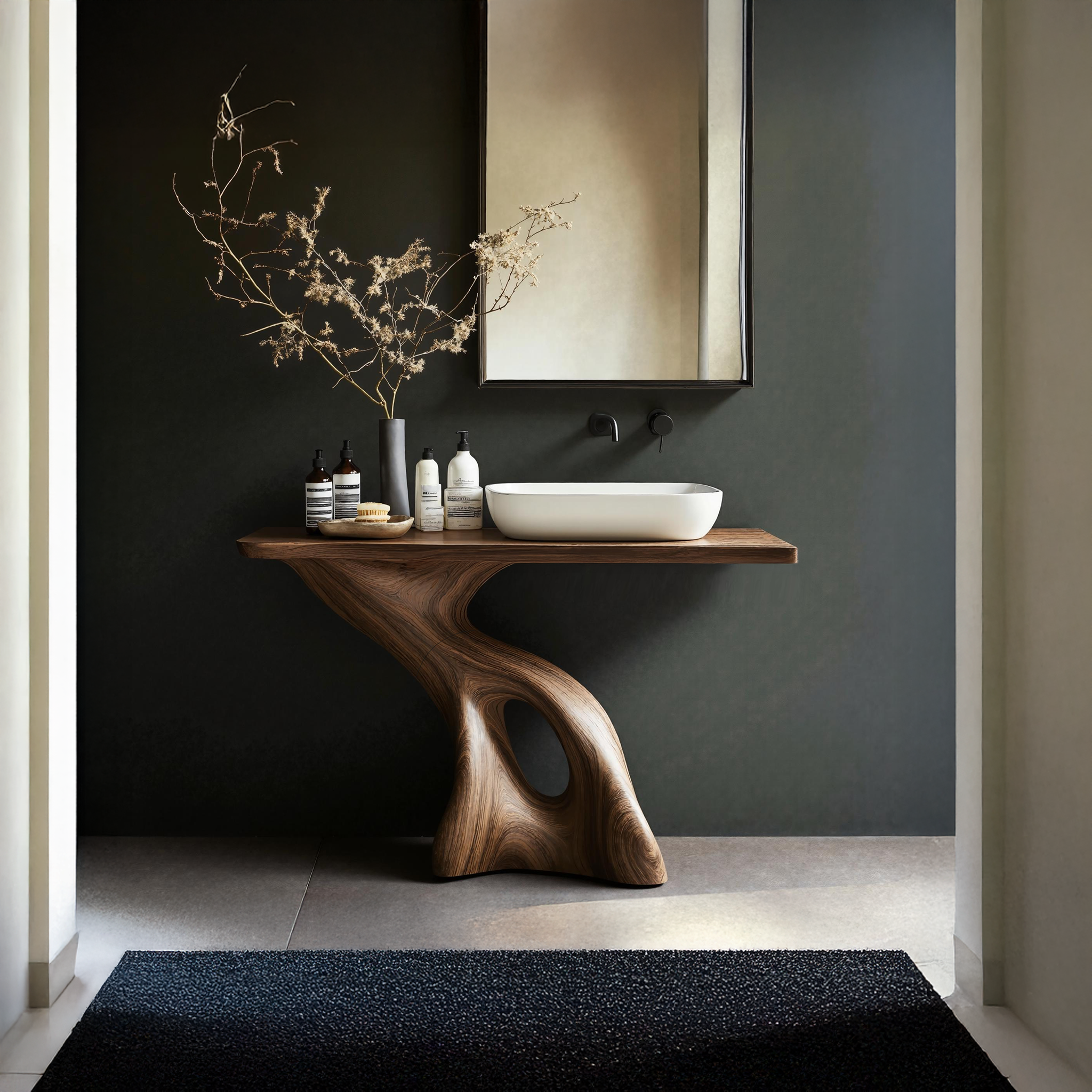 Rustic Solid Vanity For Vintage Bathroom Styling SILDTTNBRV009