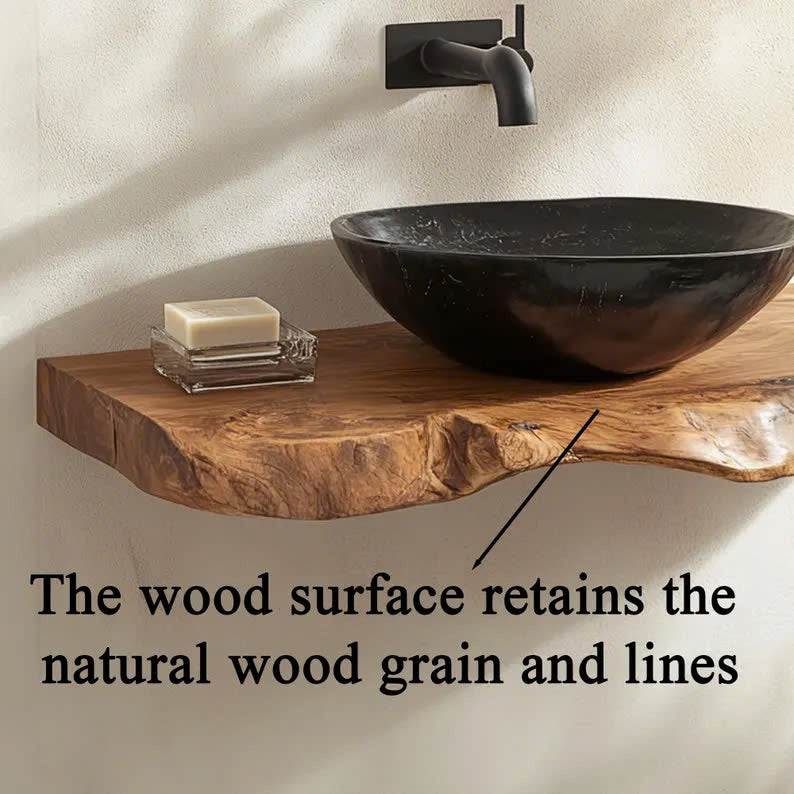 Rustic Floating Bathroom VanityShelf Wall Mounted Gift SINLBRV033