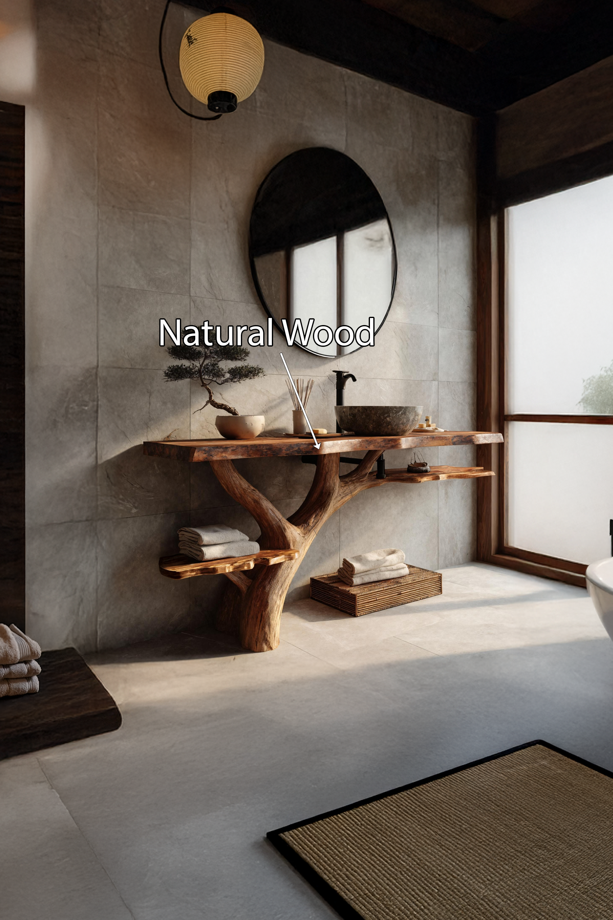 Modern Solid Wood Vanity For Contemporary Bathroom Furniture Decor SILDTTNBRV032