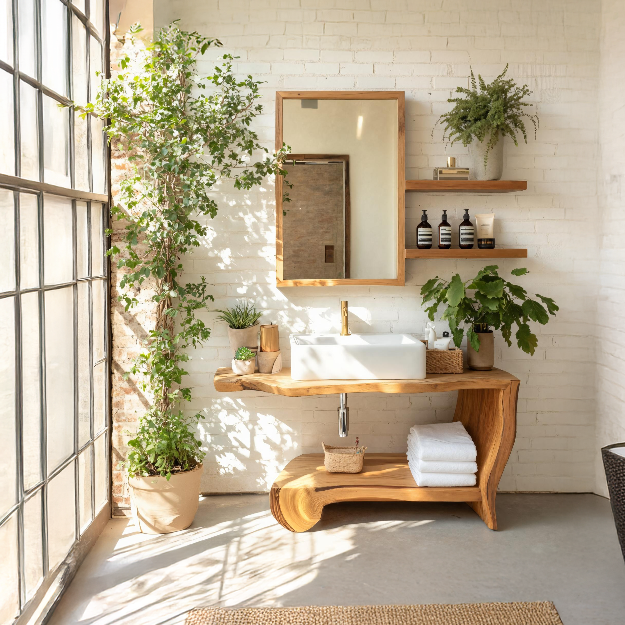 Handcrafted Live Edge Vanity For Elegant Bathroom SILDTTRBRV050