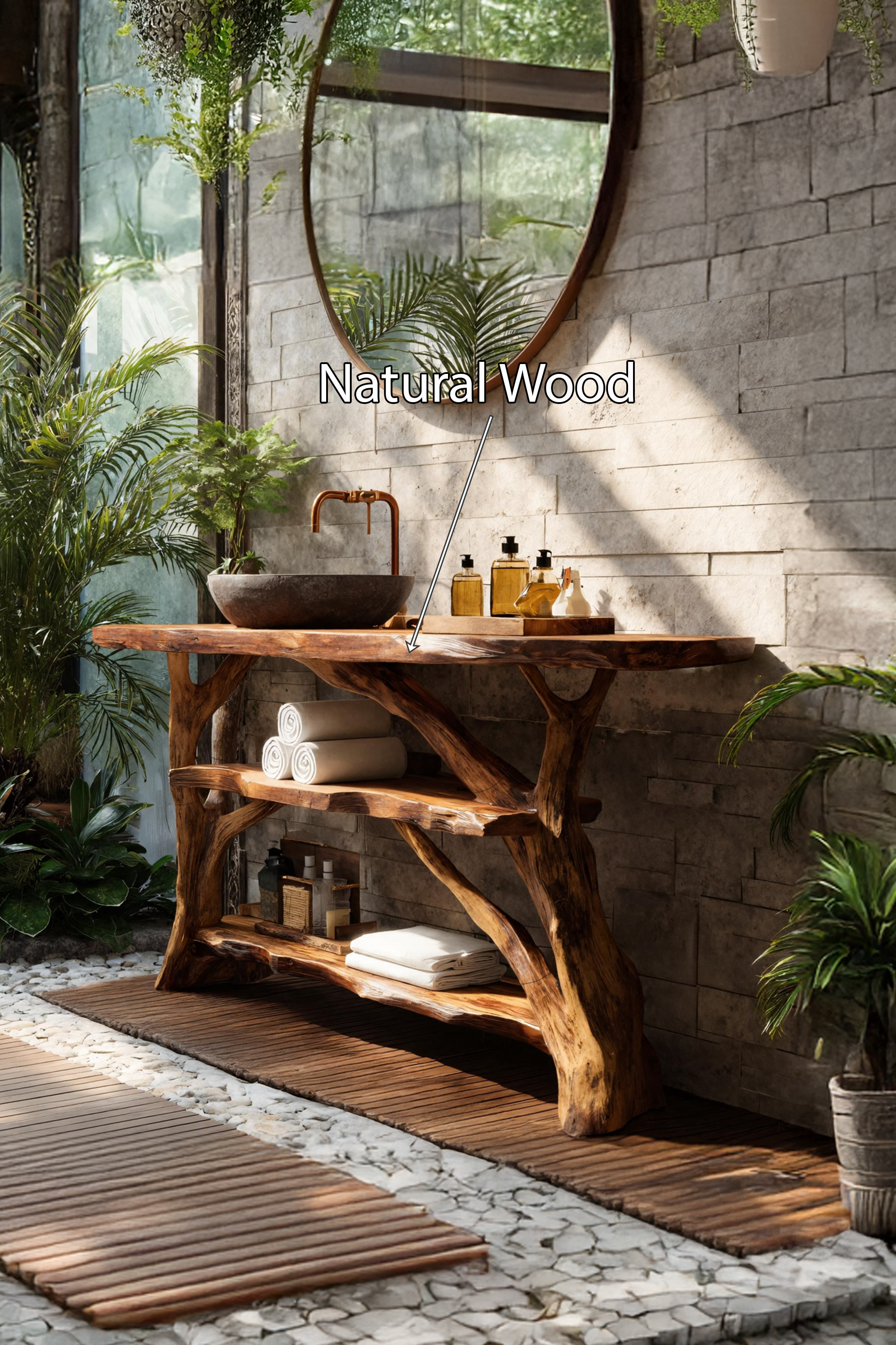 Handcrafted Live Edge Bathroom Vanity For Unique Bathroom Decor SILDTTNBRV030