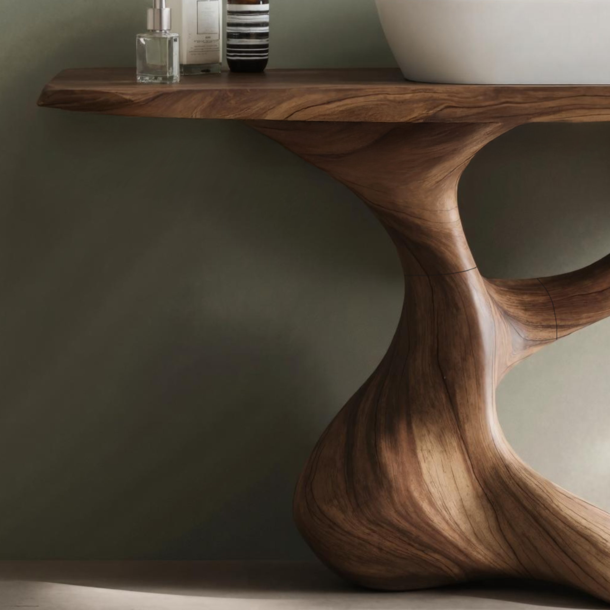 Handcrafted Solid Vanity For Timeless Bathroom Use SILDTTNBRV003