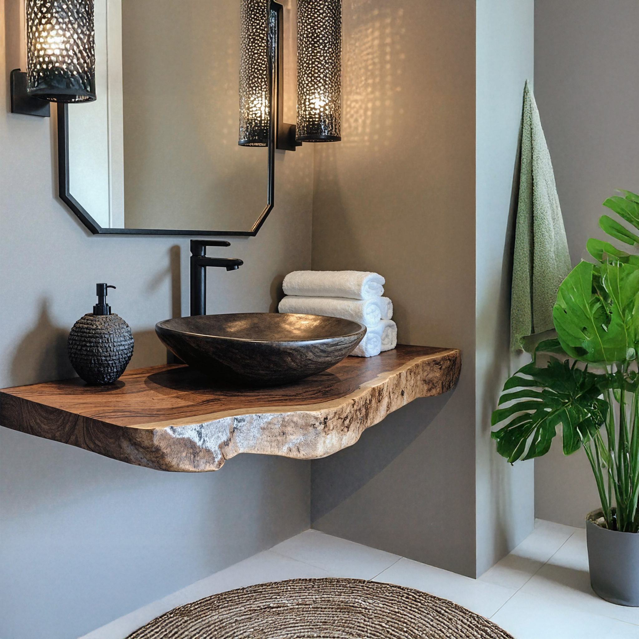 Handcrafted Floating Bathroom Shelf For Vanity And Decor SILDTBRV186