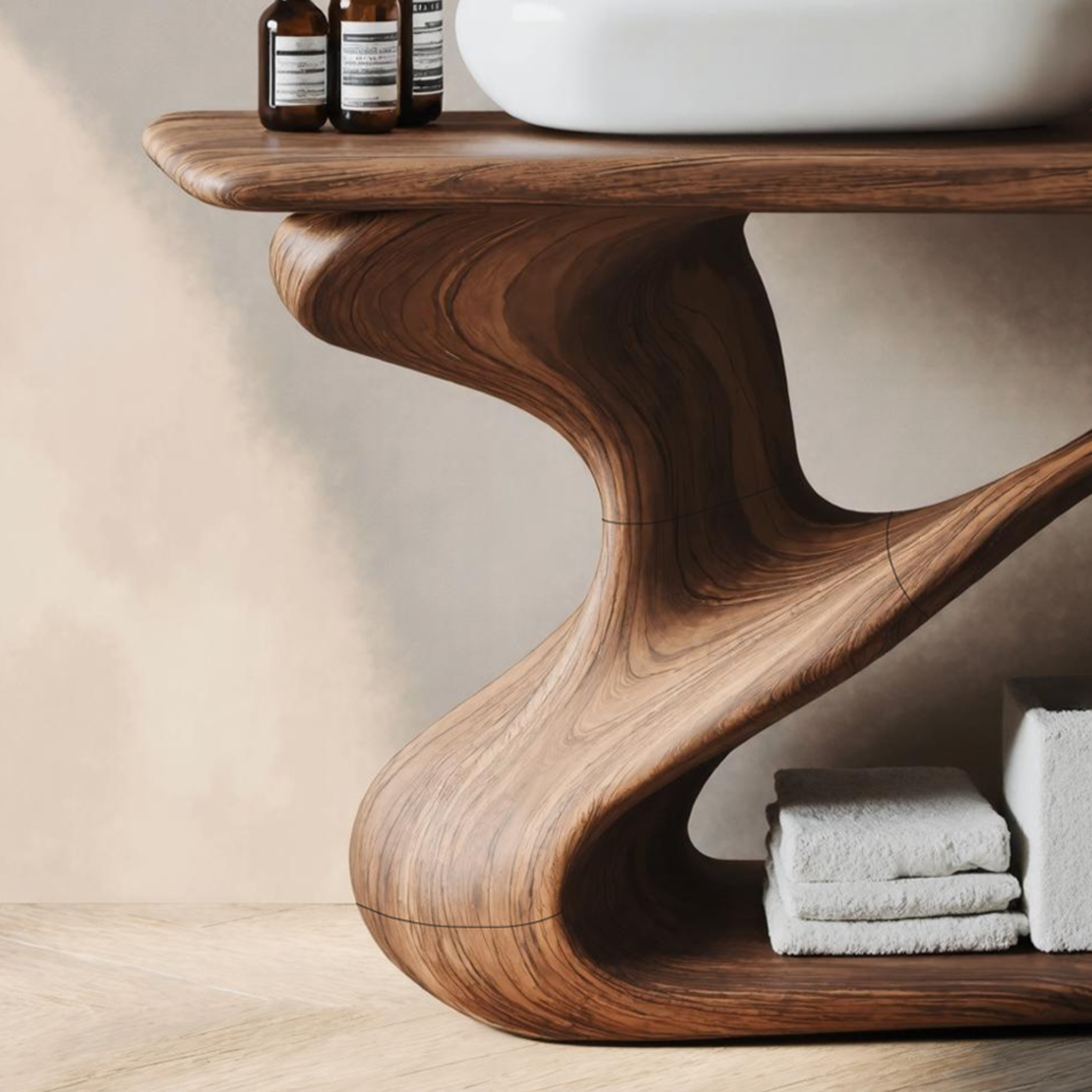 Rustic Live Edge Vanity For Organic Bathroom Feel SILDTTNBRV005