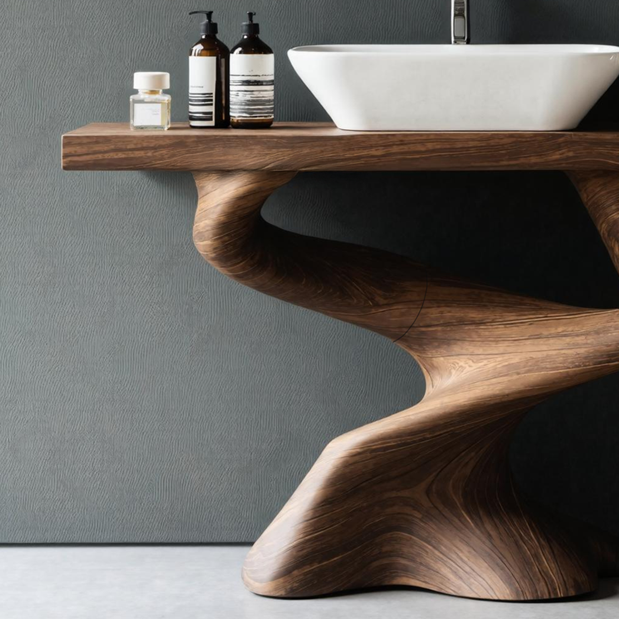Handcrafted Solid Vanity For Unique Bathroom Design SILDTTNBRV011