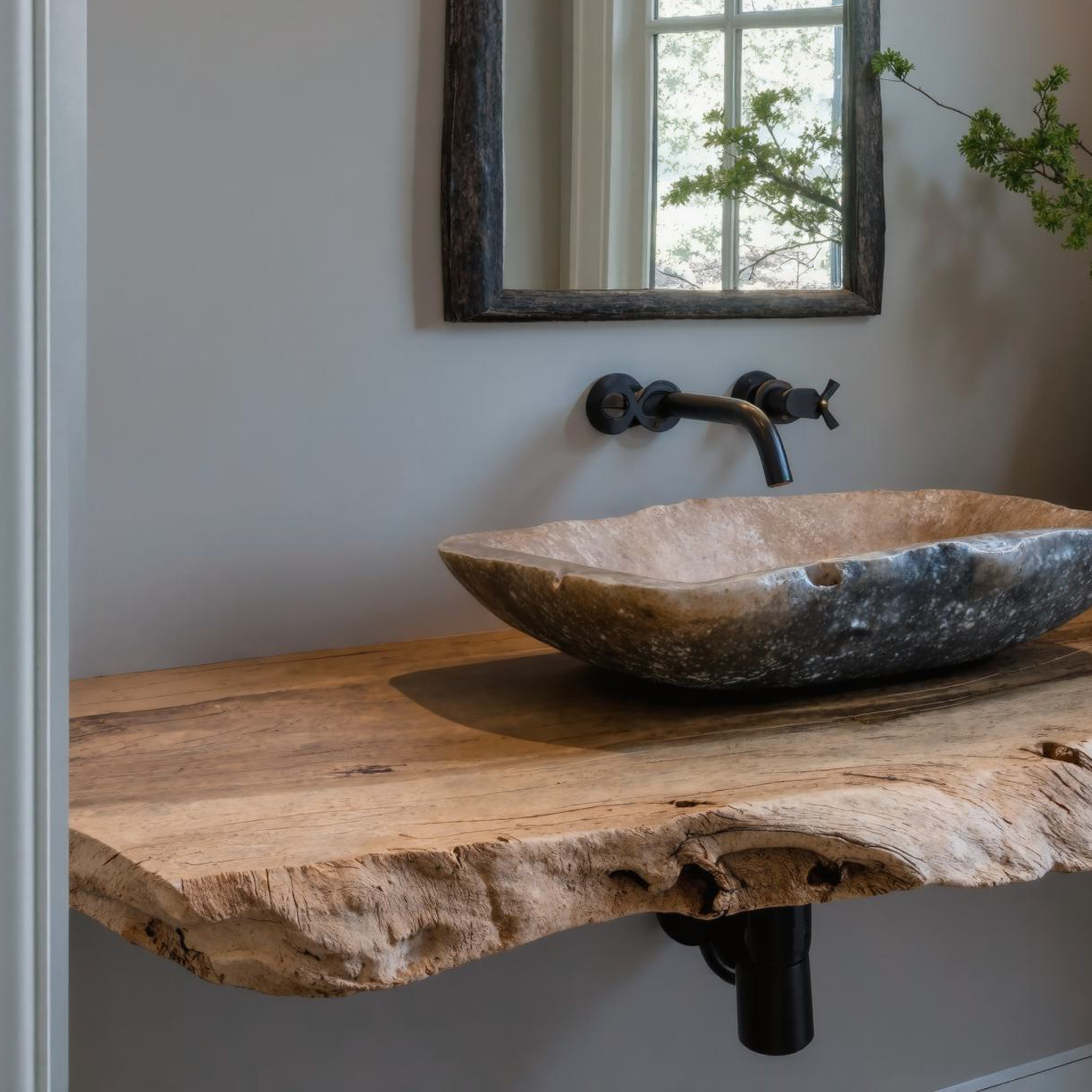 Farmhouse Bathroom Vanity Floating Shelf For Rustic Bathroom Decor SILDTBRV115