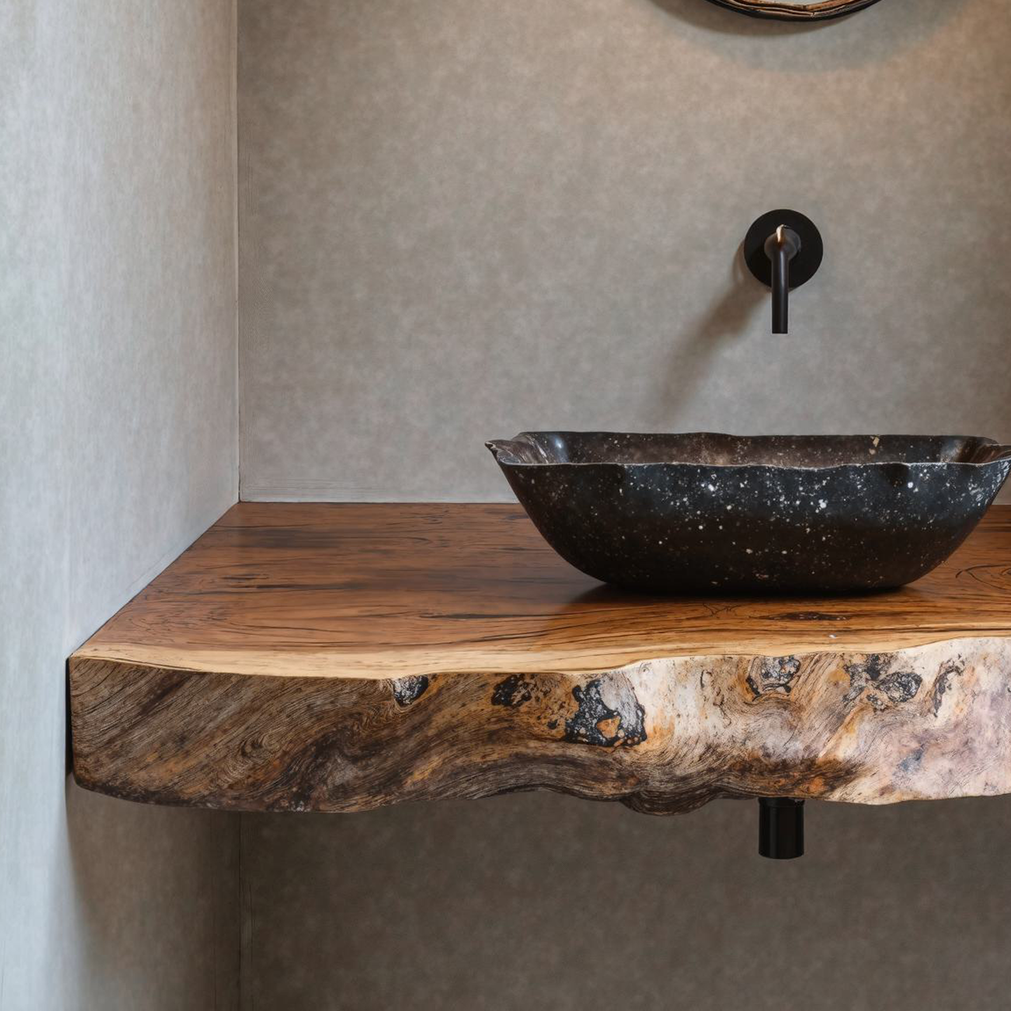 Custom Bathroom Floating Shelf For Rustic Vanity Styles SILDTBRV123