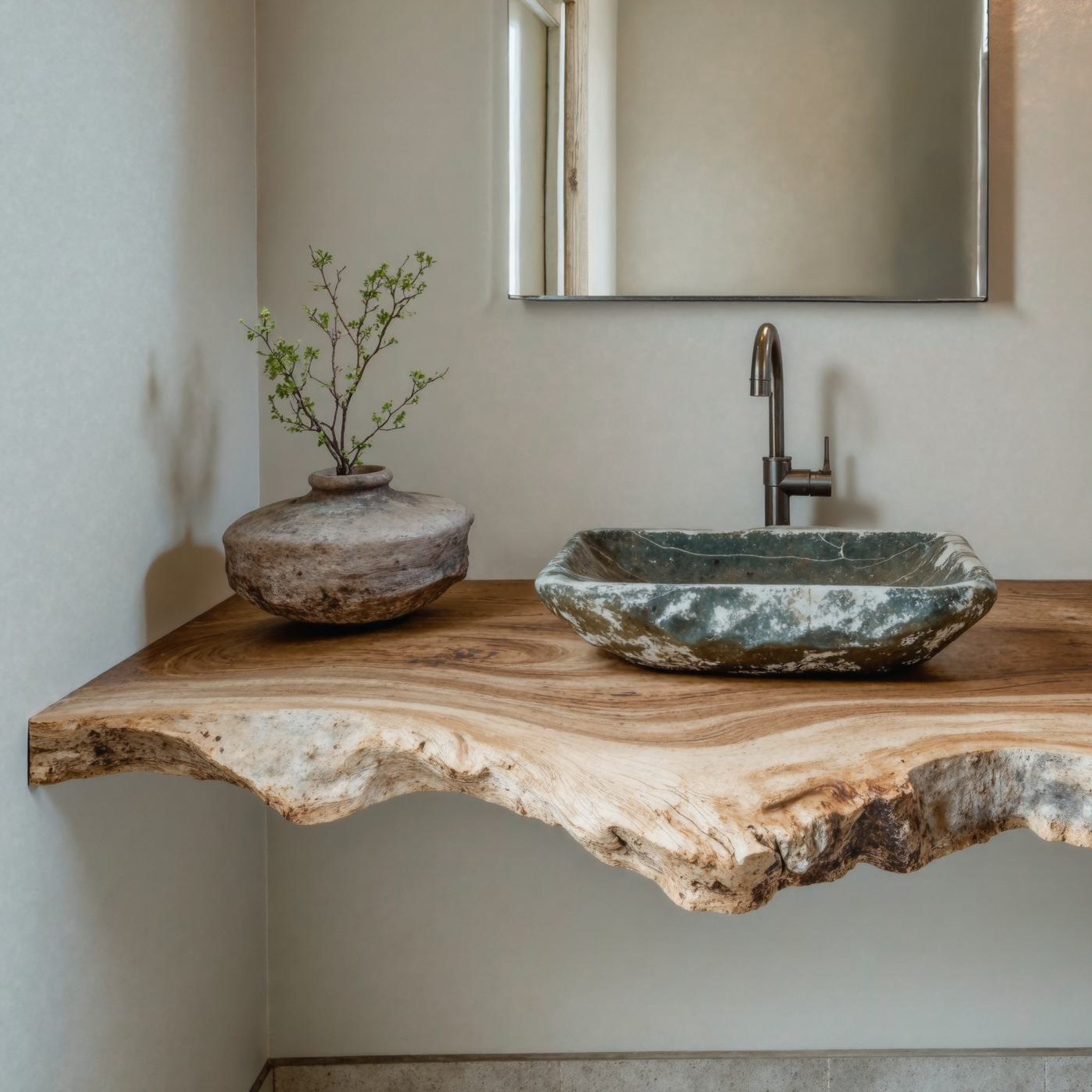 Minimalist Floating Vanity Shelf Ideal For Modern Small Bathrooms SILDTBRV124