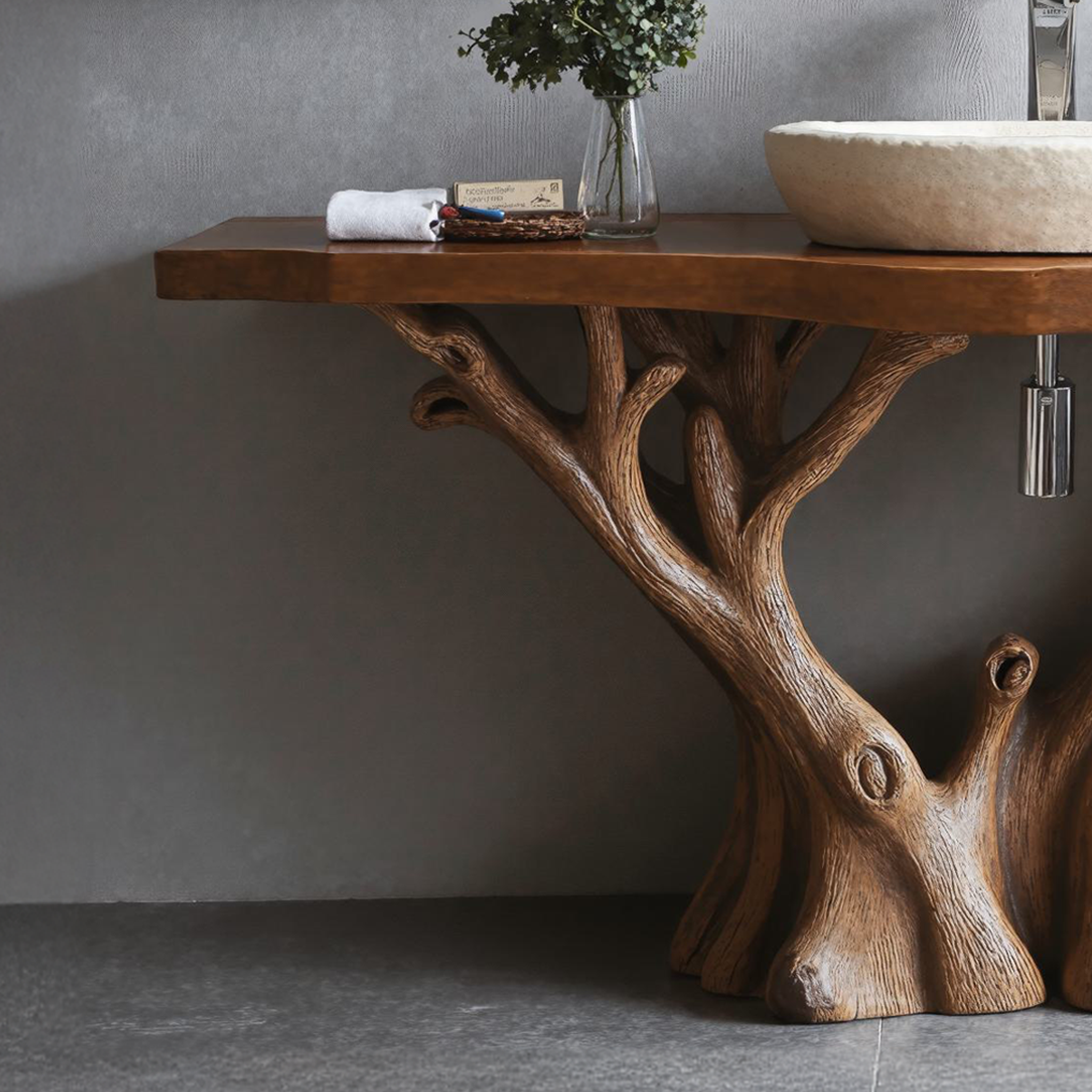 Reclaimed Wood Bathroom Vanity With Rustic Design SILDTBRV099