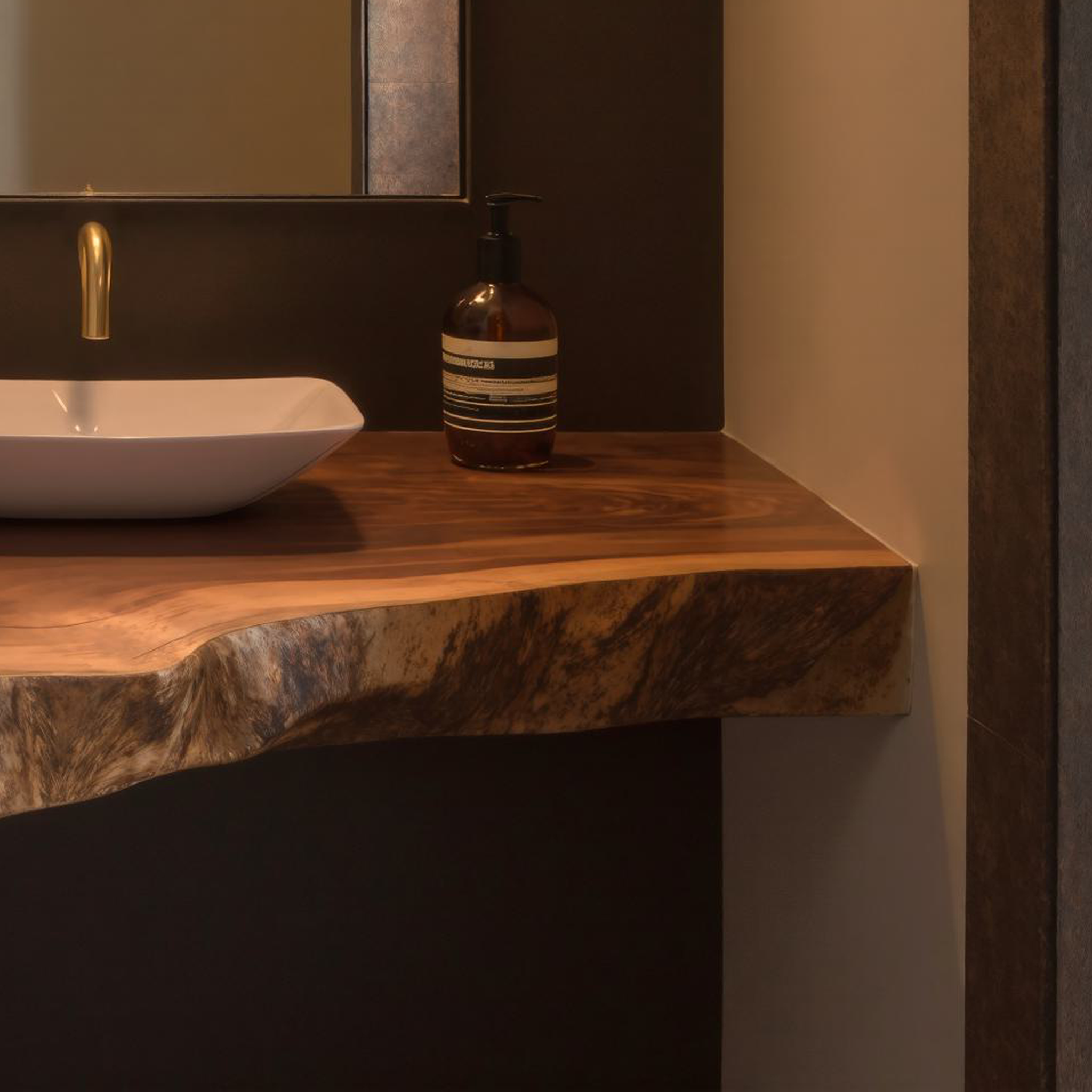 Custom Handcrafted Floating Vanity Shelf For Unique Bathrooms SILDTBRV128