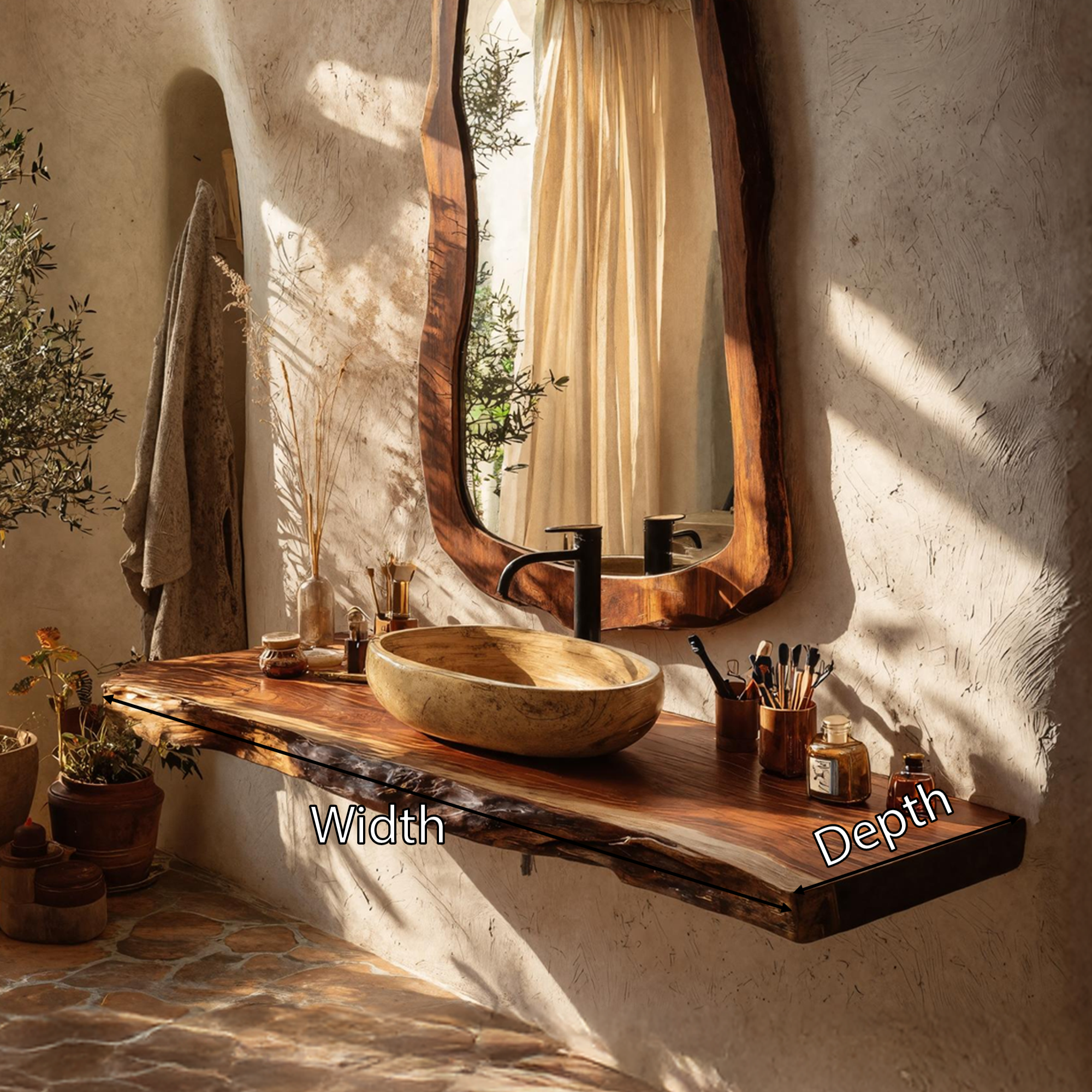 Rustic Wood Vanity For Elegant Bathroom Decor SILDTTRBAS017
