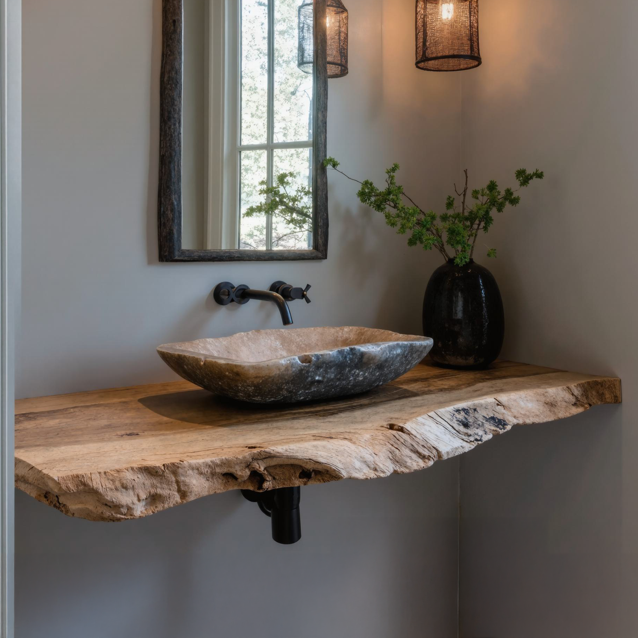 Farmhouse Bathroom Vanity Floating Shelf For Rustic Bathroom Decor SILDTBRV115