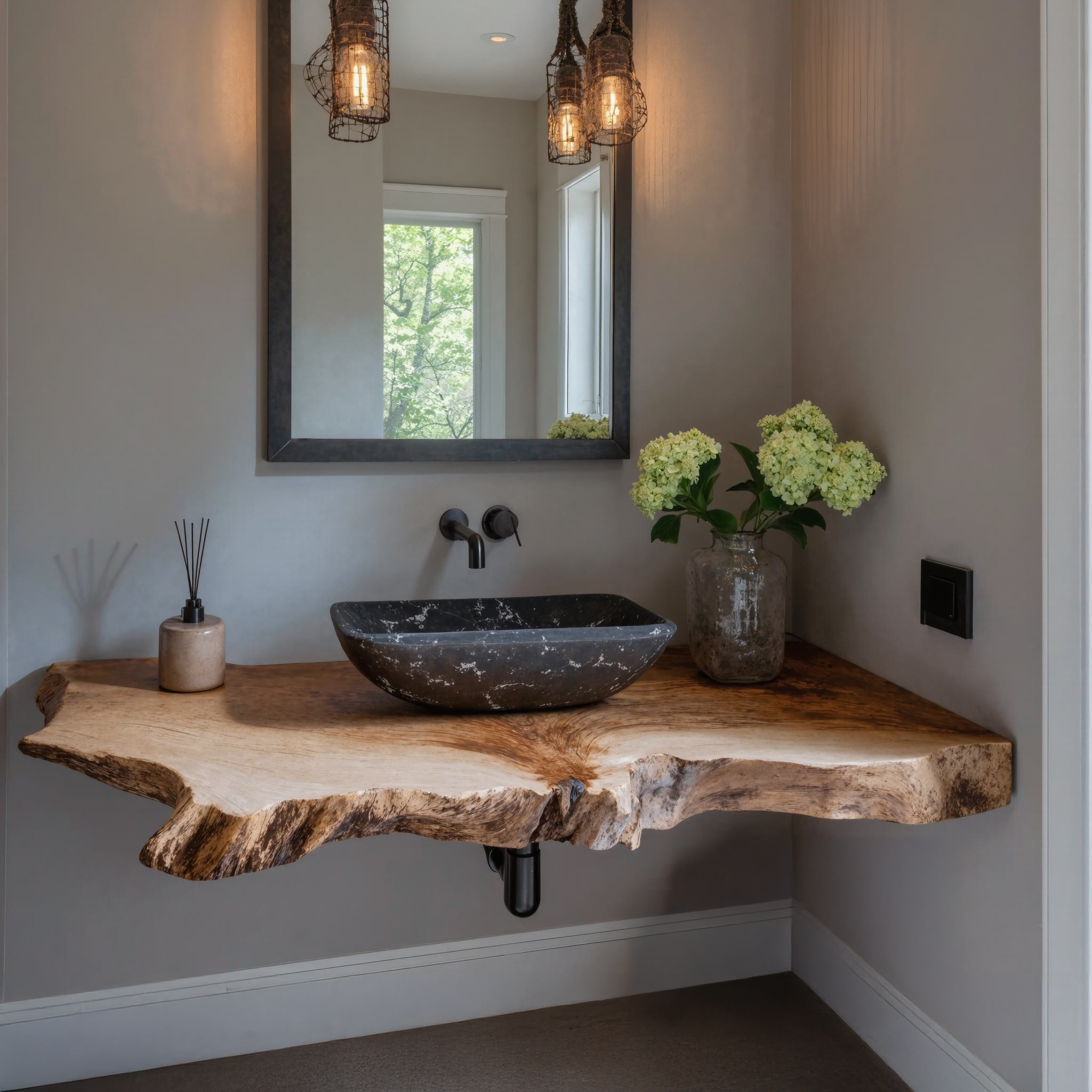 Elegant Farmhouse Bathroom Floating Shelf With Natural Wood SILDTBRV116