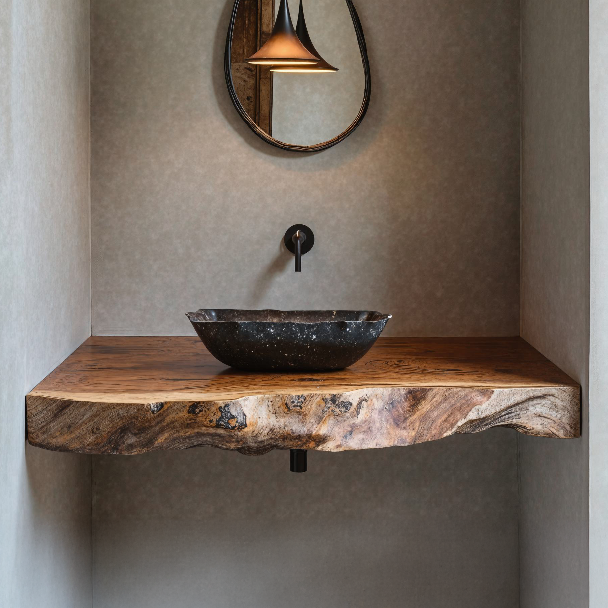 Custom Bathroom Floating Shelf For Rustic Vanity Styles SILDTBRV123