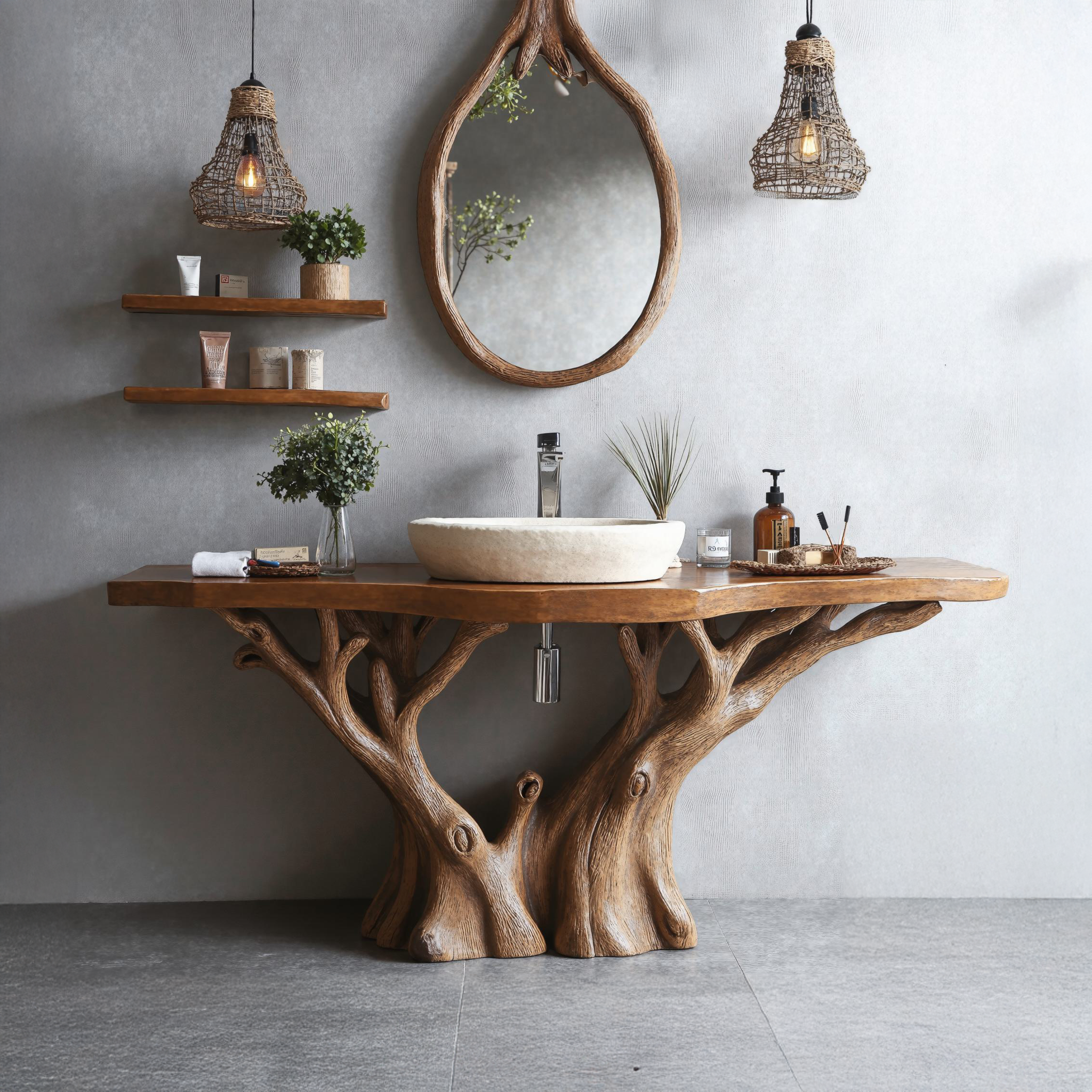 Reclaimed Wood Bathroom Vanity With Rustic Design SILDTBRV099