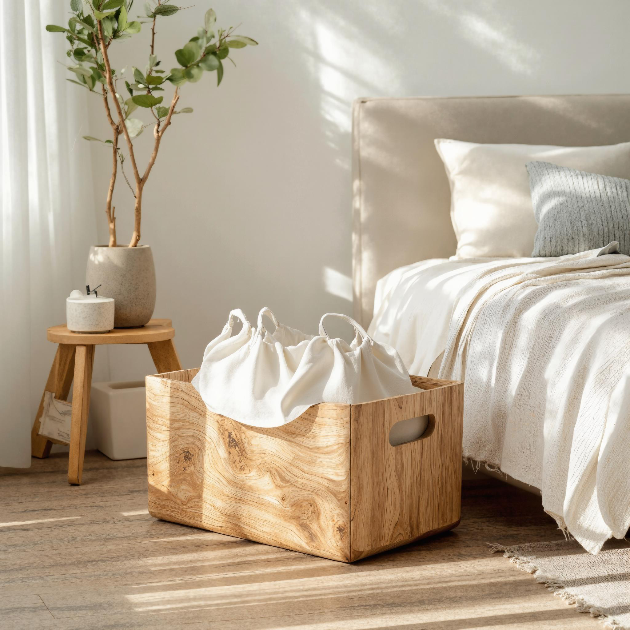 Rustic Wooden Box With Lid For Entryway Design And Storage SILDTSBN002